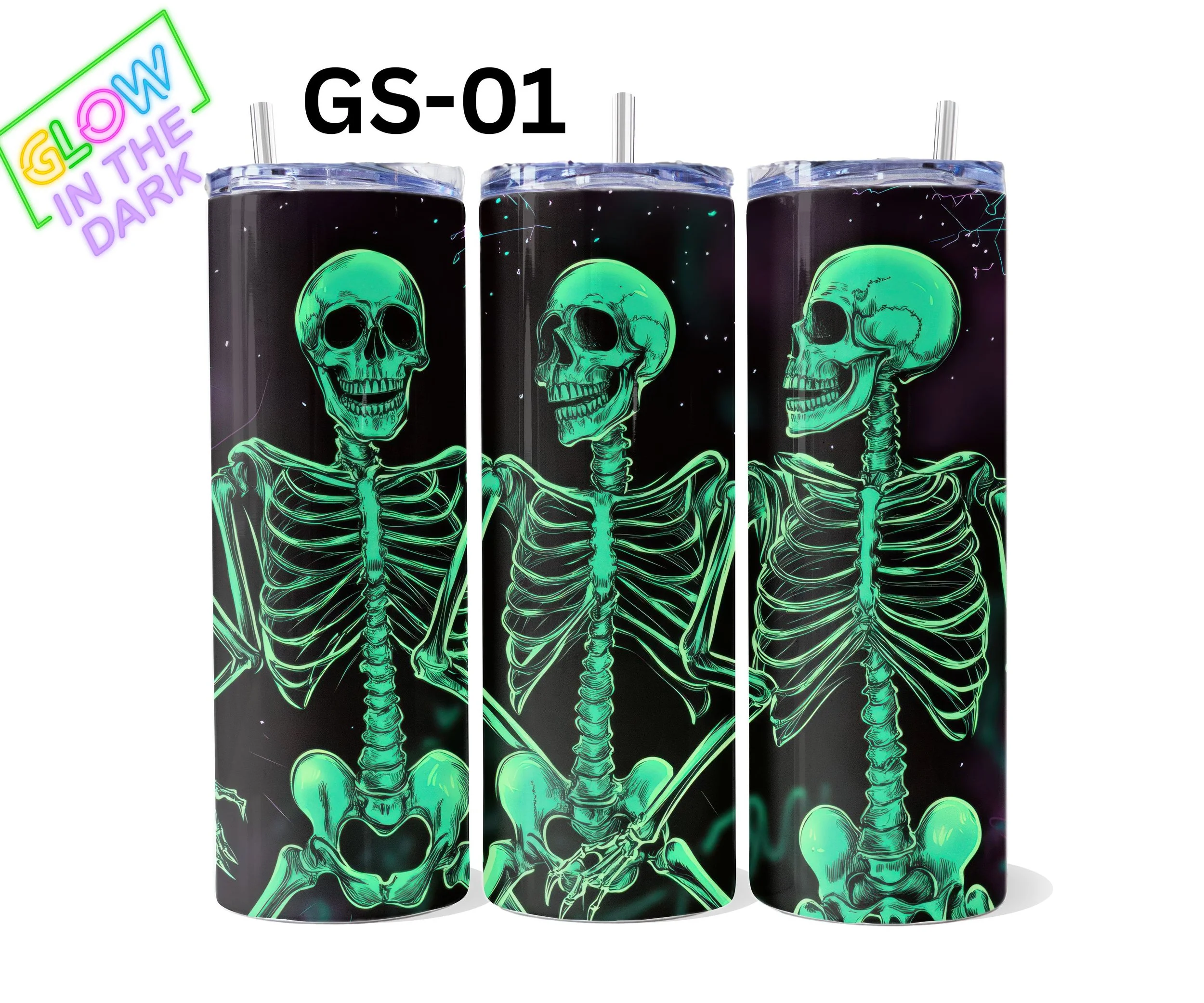 Glow in the Dark Skeleton Tumbler