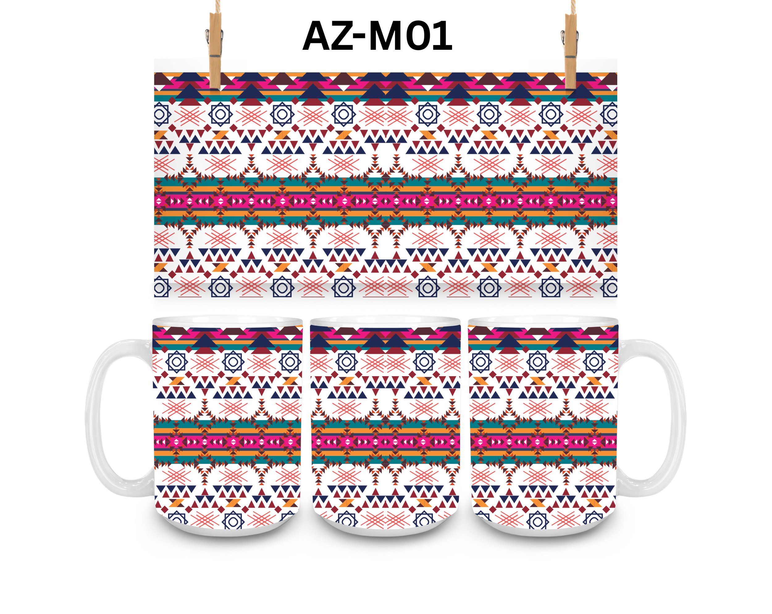 Aztec Coffee Mug, Color Changing Mug, Iced Coffee Cup