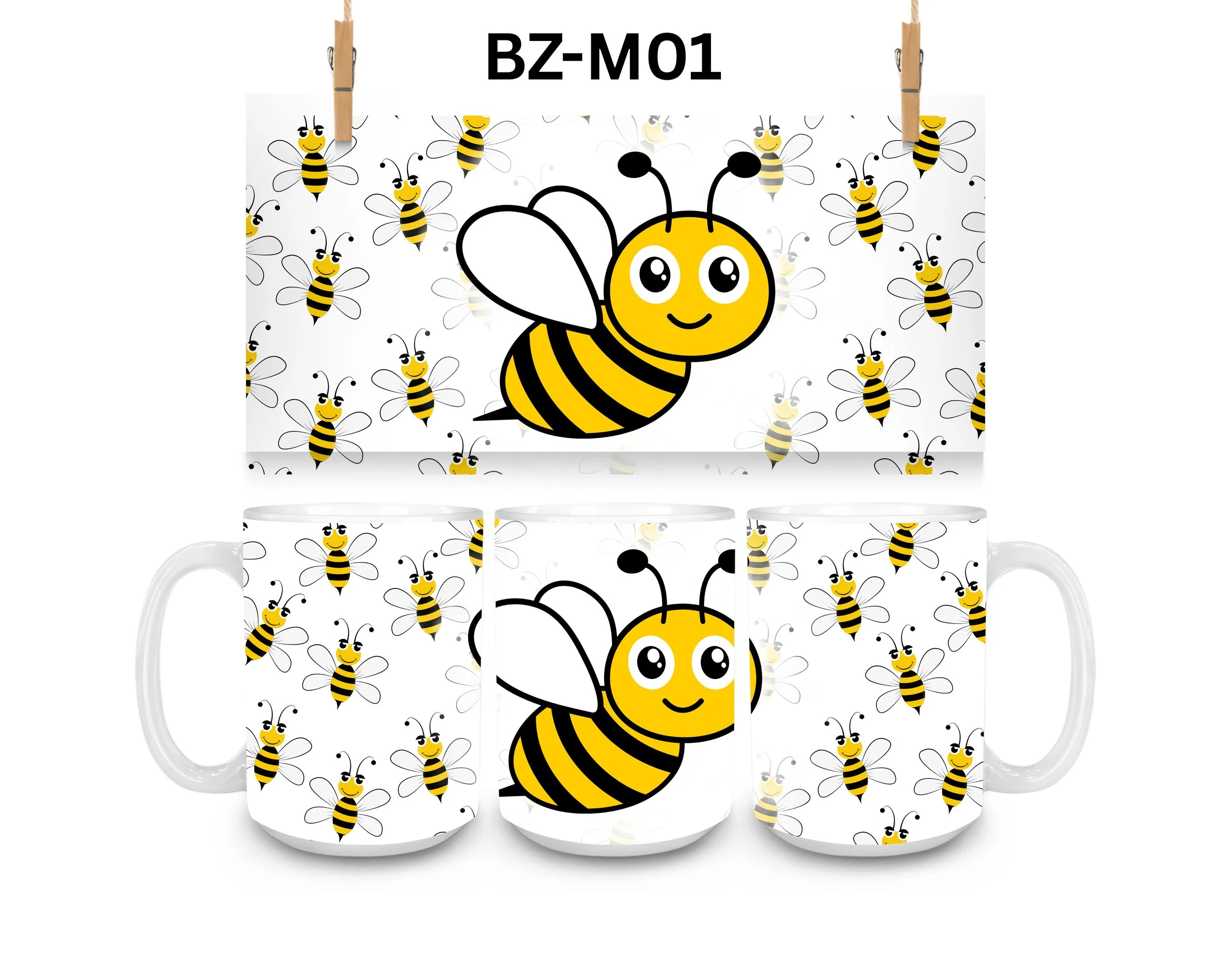 Bee Coffee Mug, Color Changing Mug, Iced Coffee Cup