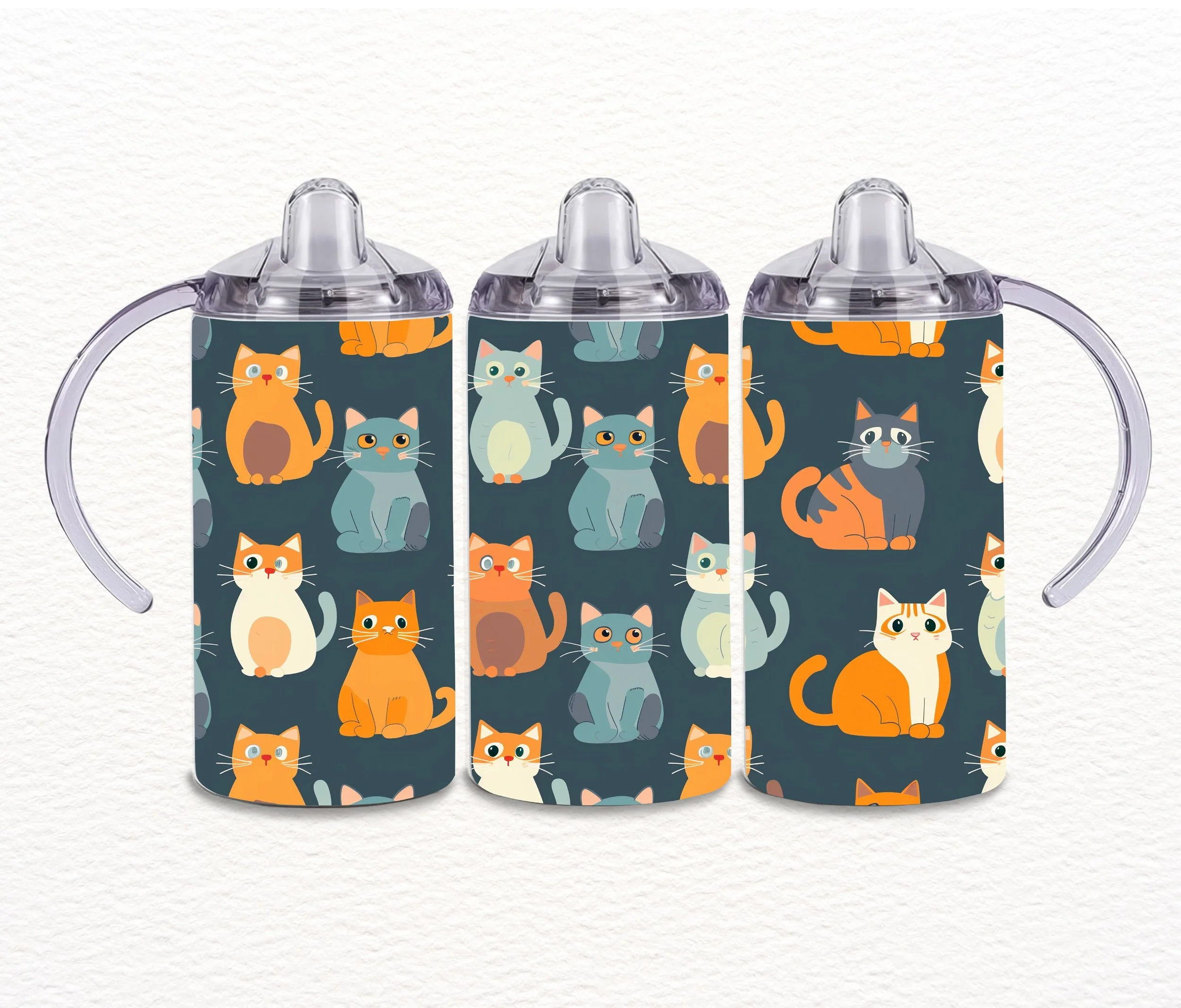 Cat Patterns Toddler Sippy Sublimation Tumbler