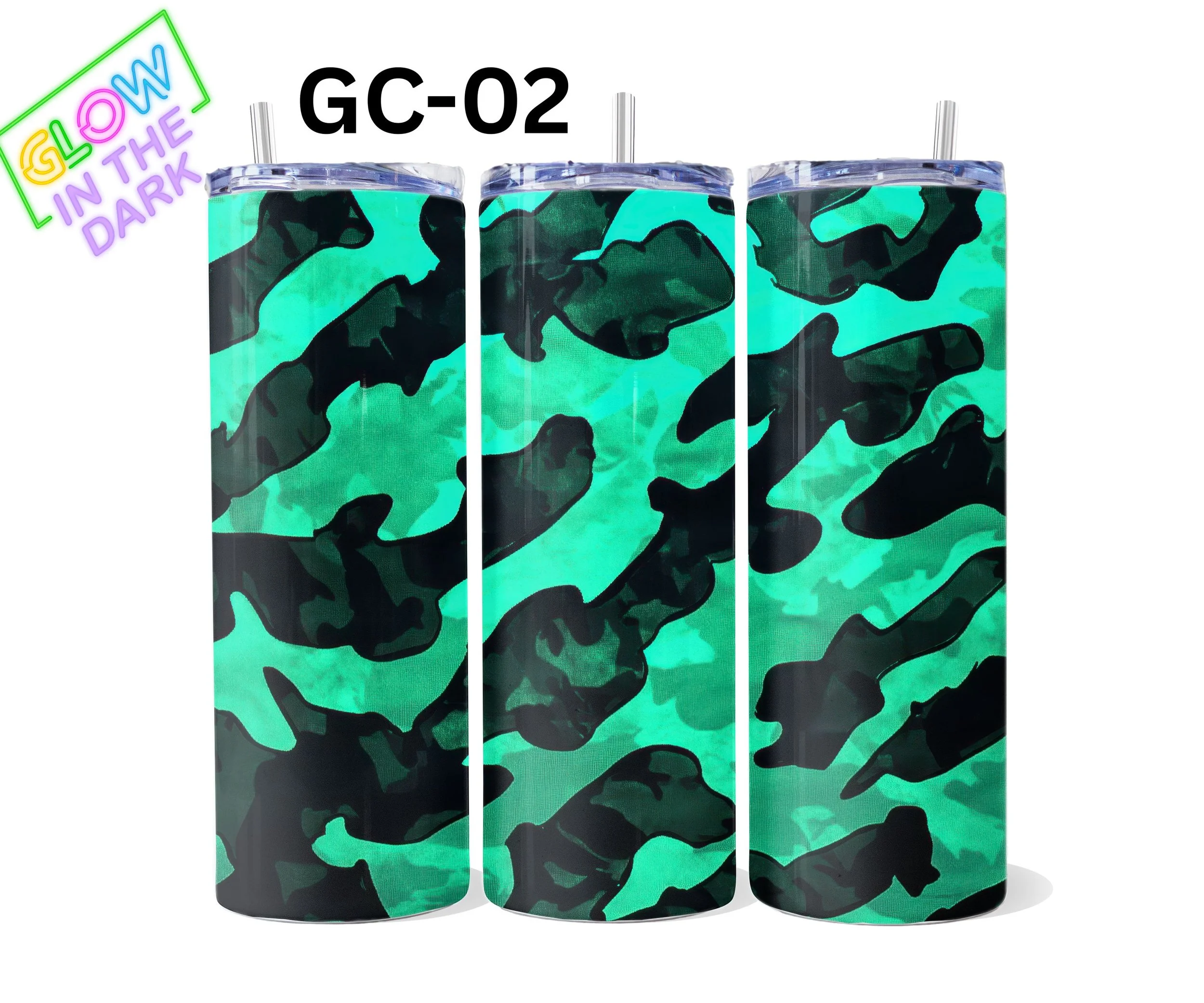 Glow in the Dark Camouflage Tumbler