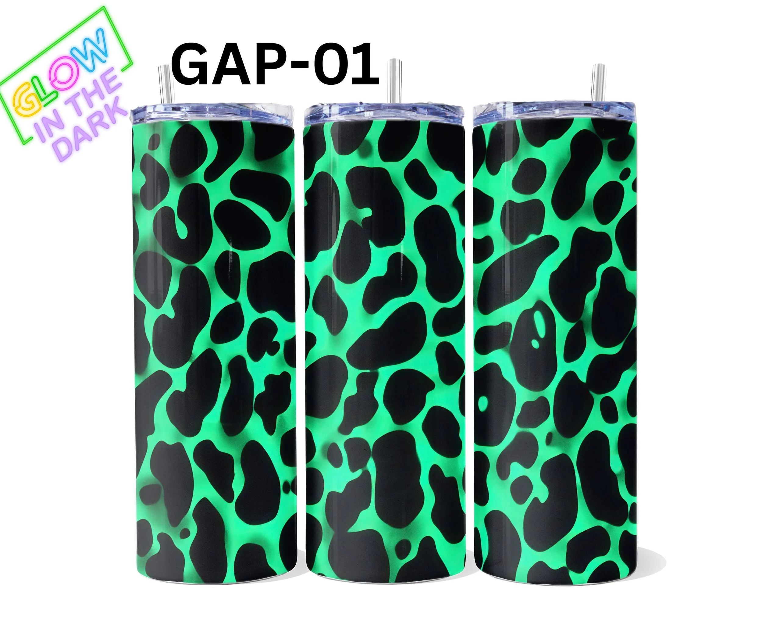 Glow in the Dark Animal Print Tumbler 20oz