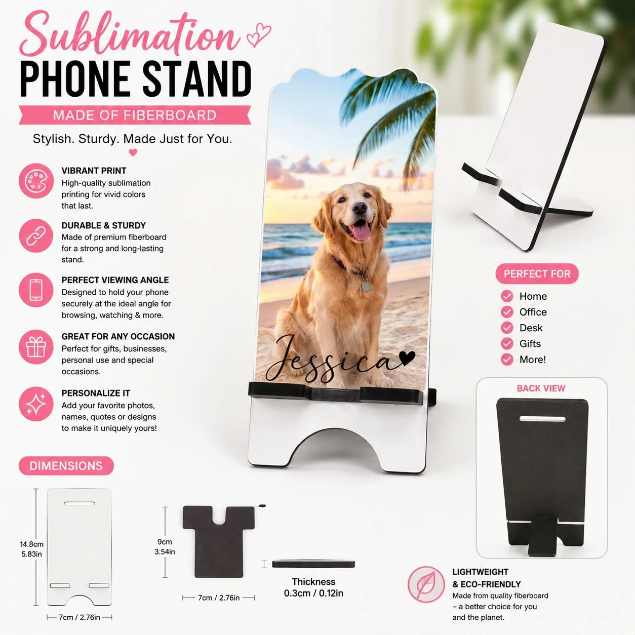 Custom Sublimation Phone Stand