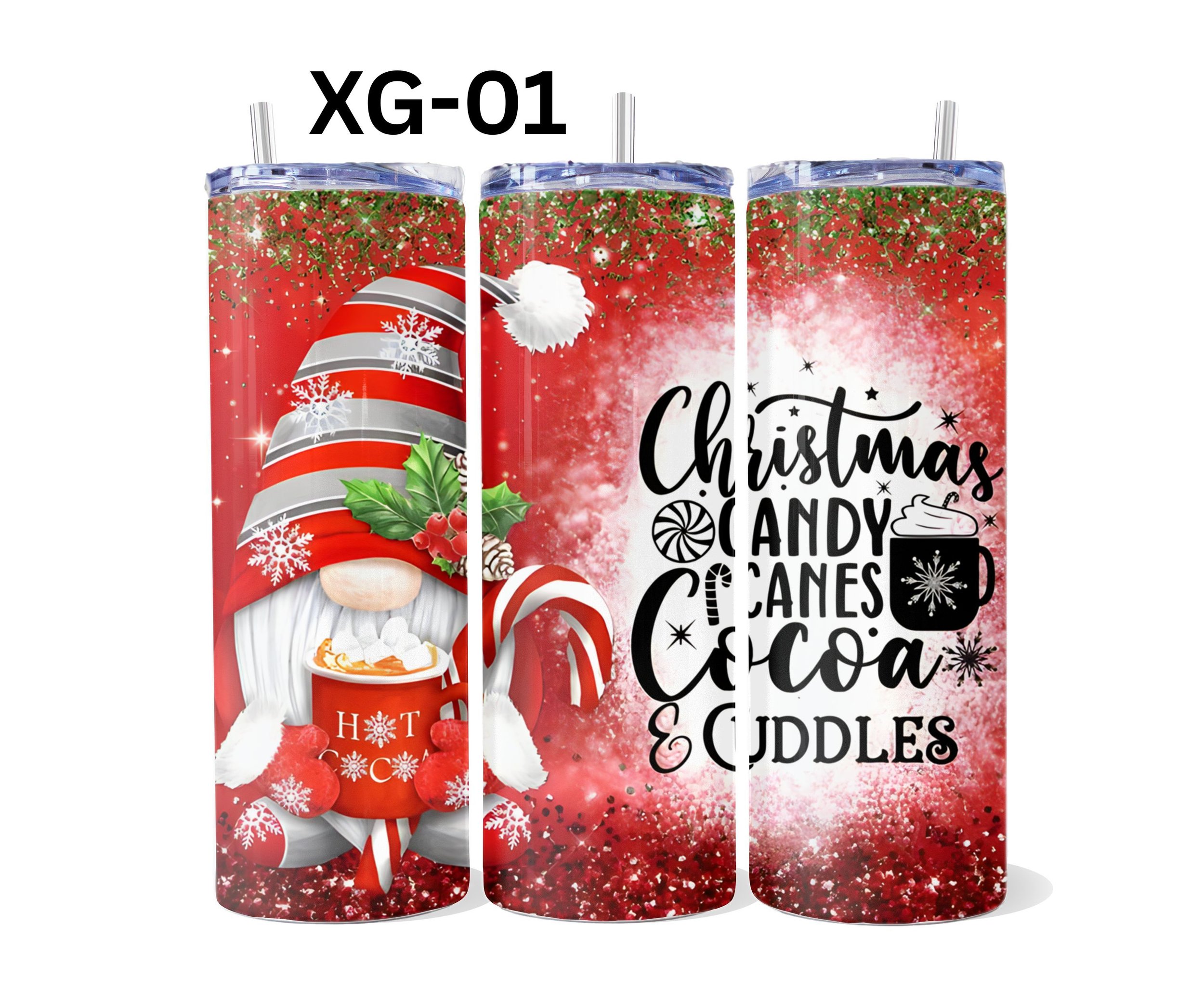 xChristmas Gnomes Sublimation Tumbler