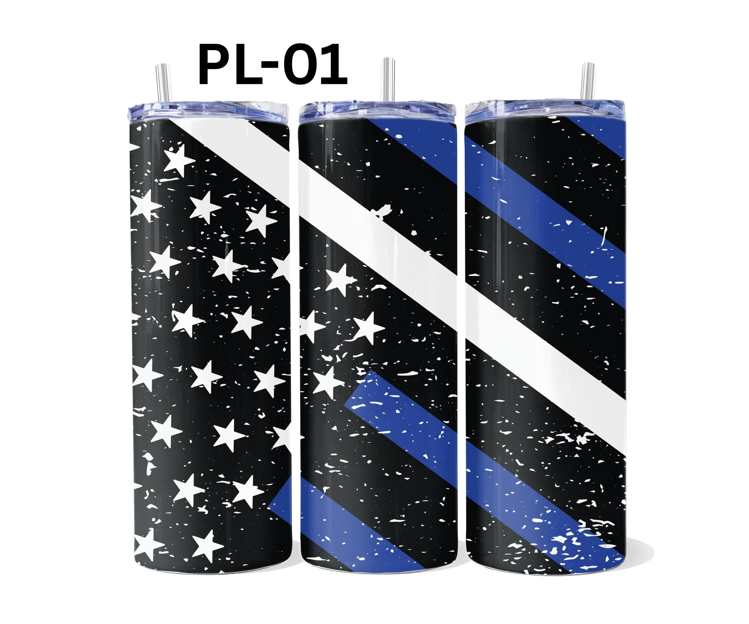 Police- Back the Blue Sublimation Tumbler