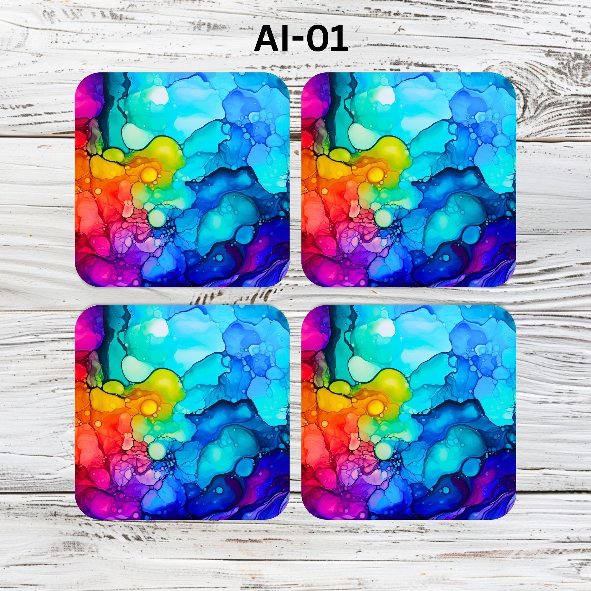 Alcohol Ink Coasters