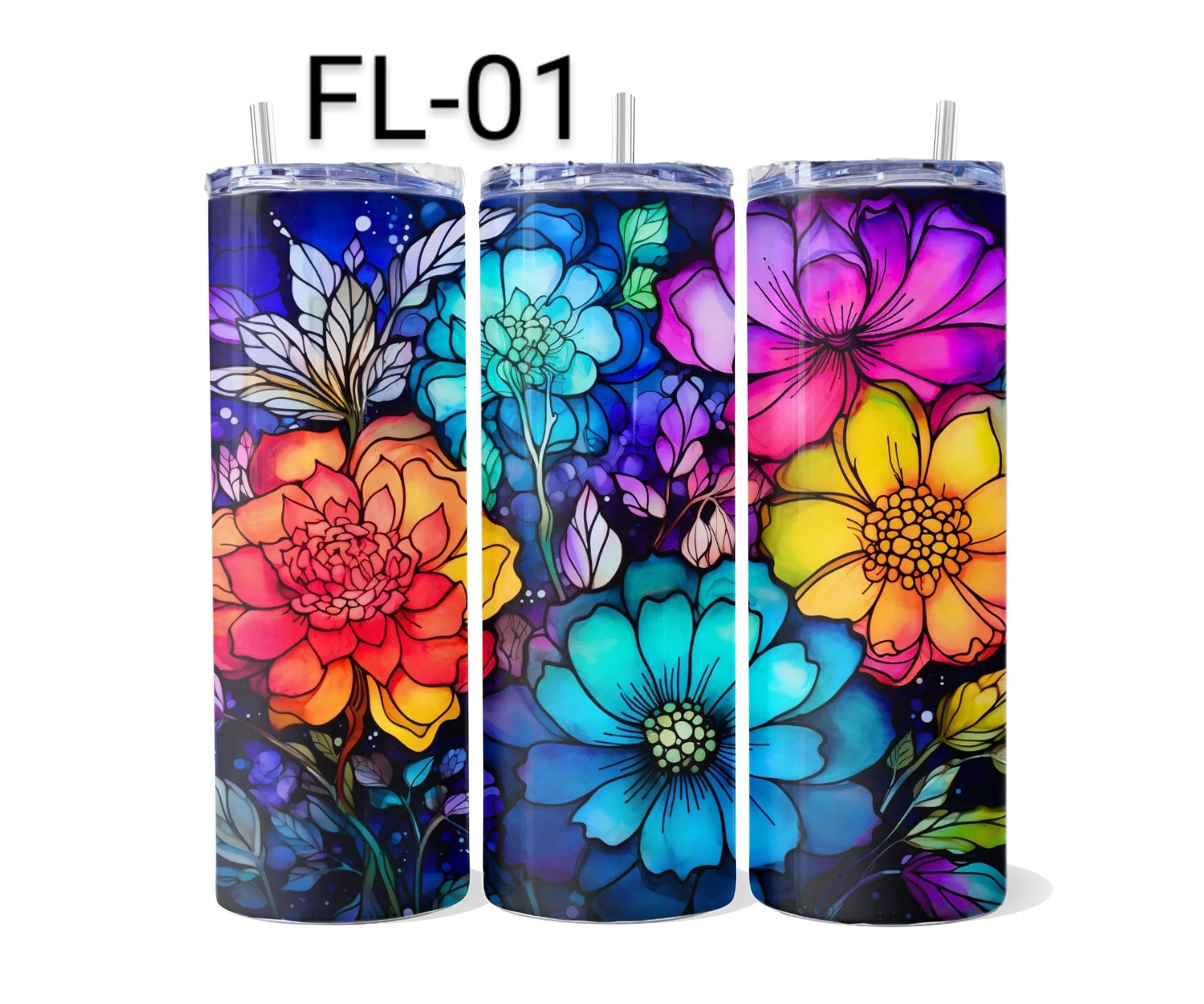 Flowers Sublimation Tumbler