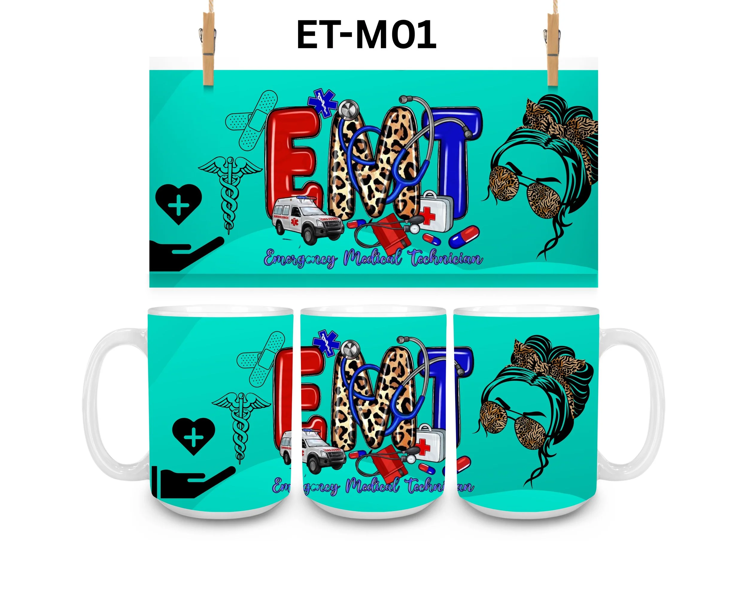 EMT Coffee Mug, Color Changing Mug, Iced Coffee Cup