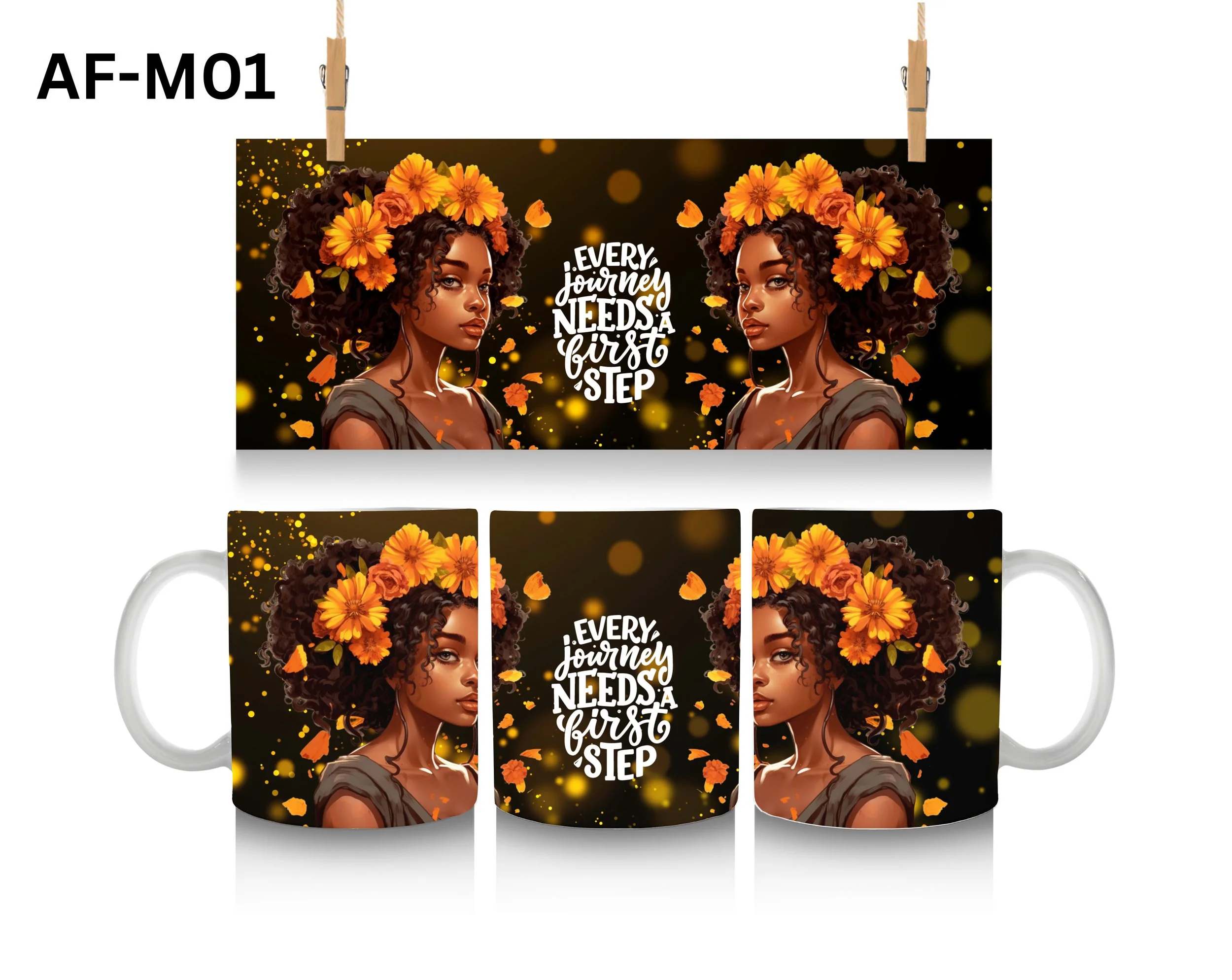 African Coffee Mug, Color Changing Mug, Iced Coffee Cup