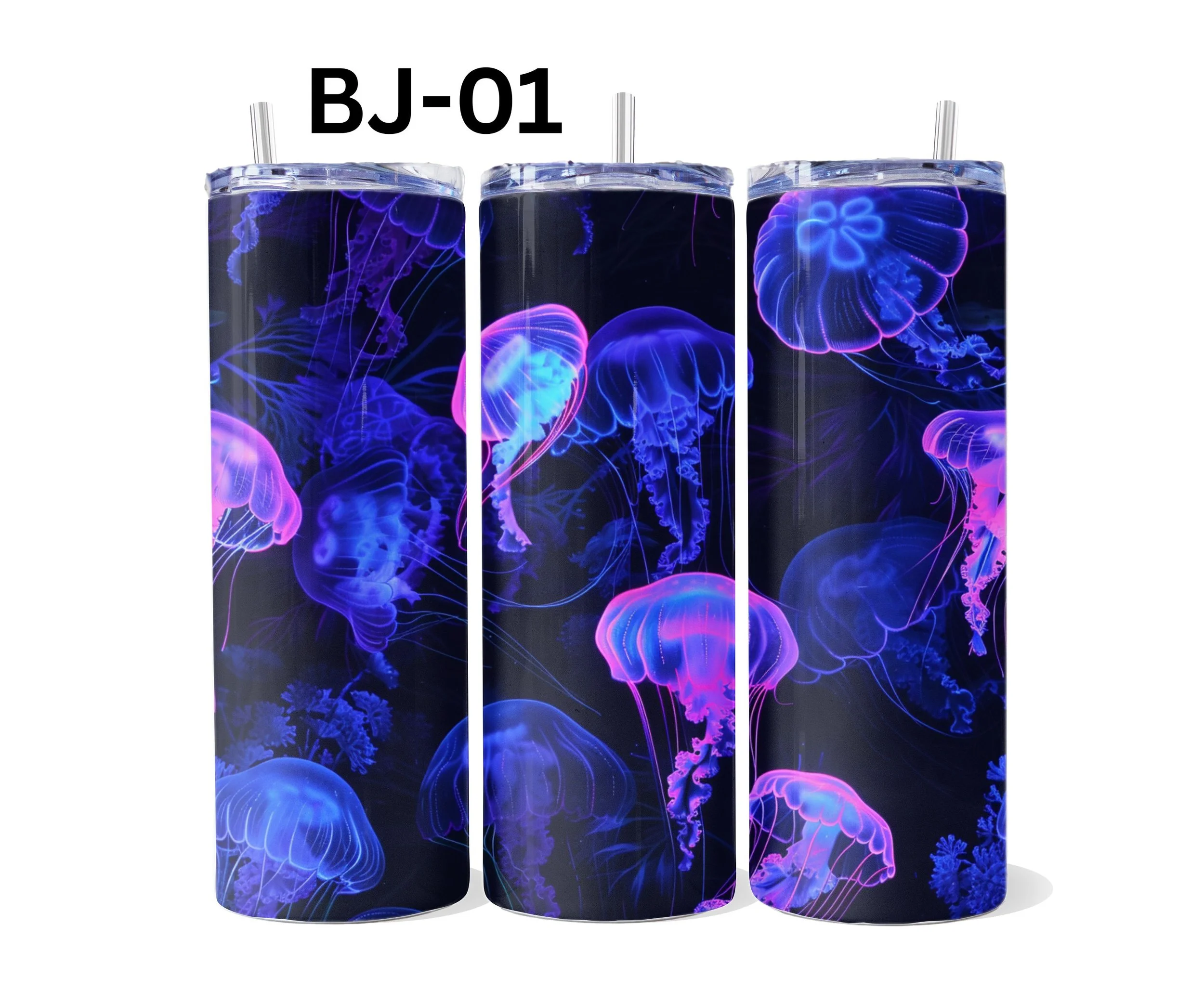 Glow in the Dark/UV Jellyfish Tumbler