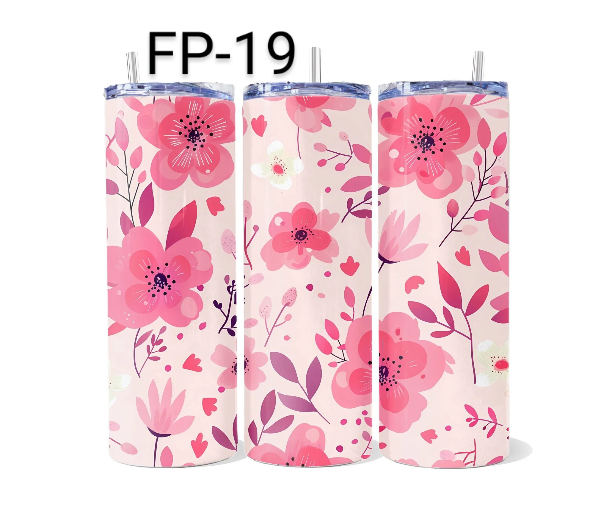 Flower Pattern Sublimation Tumbler