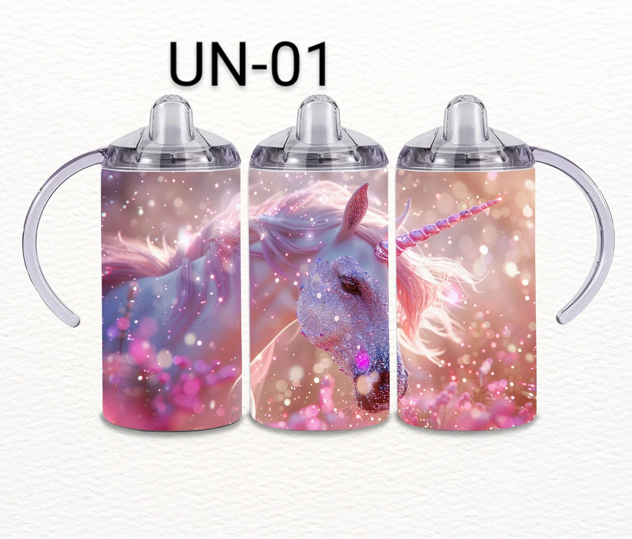 Unicorn Glitter Kids Sippy Tumbler