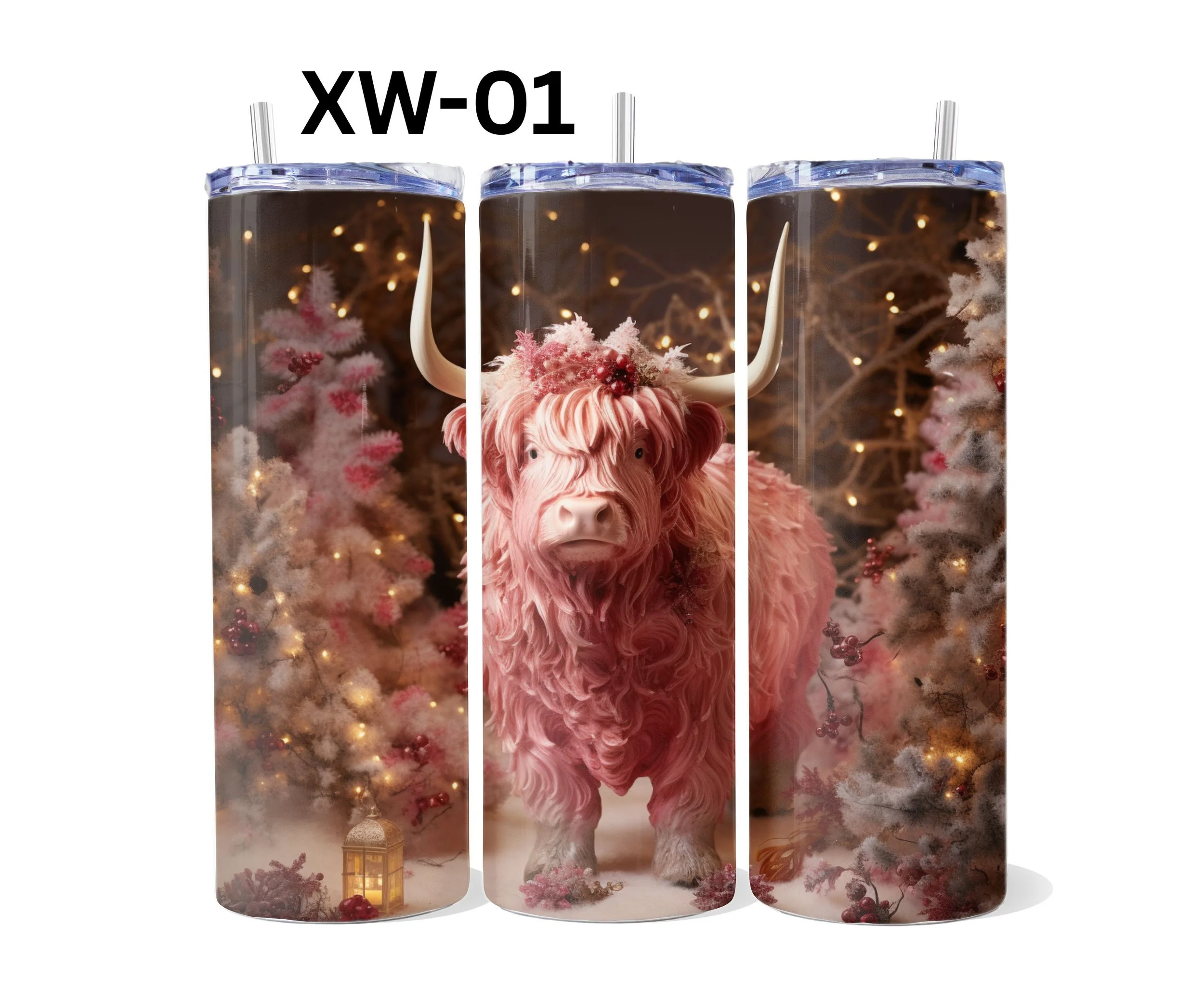 xChristmas Cows Sublimation Tumbler