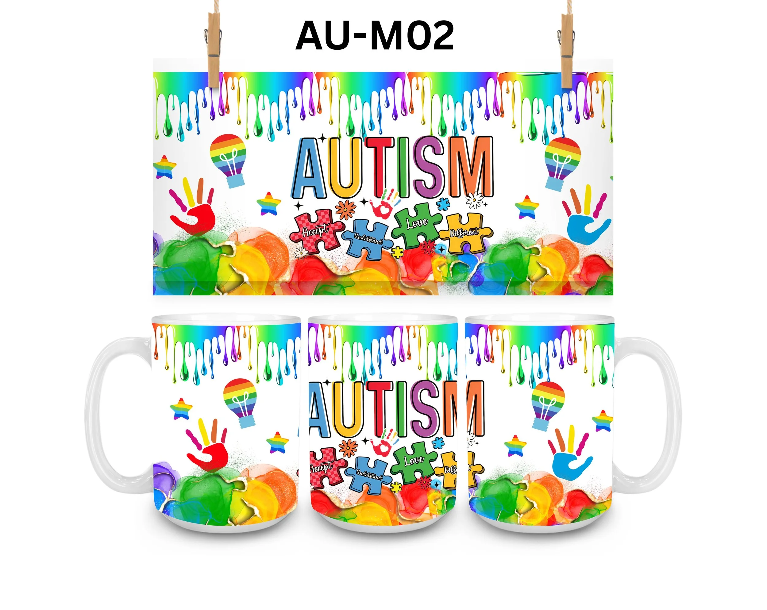 Autism Coffee Mug, Color Changing Mug, Iced Coffee Cup