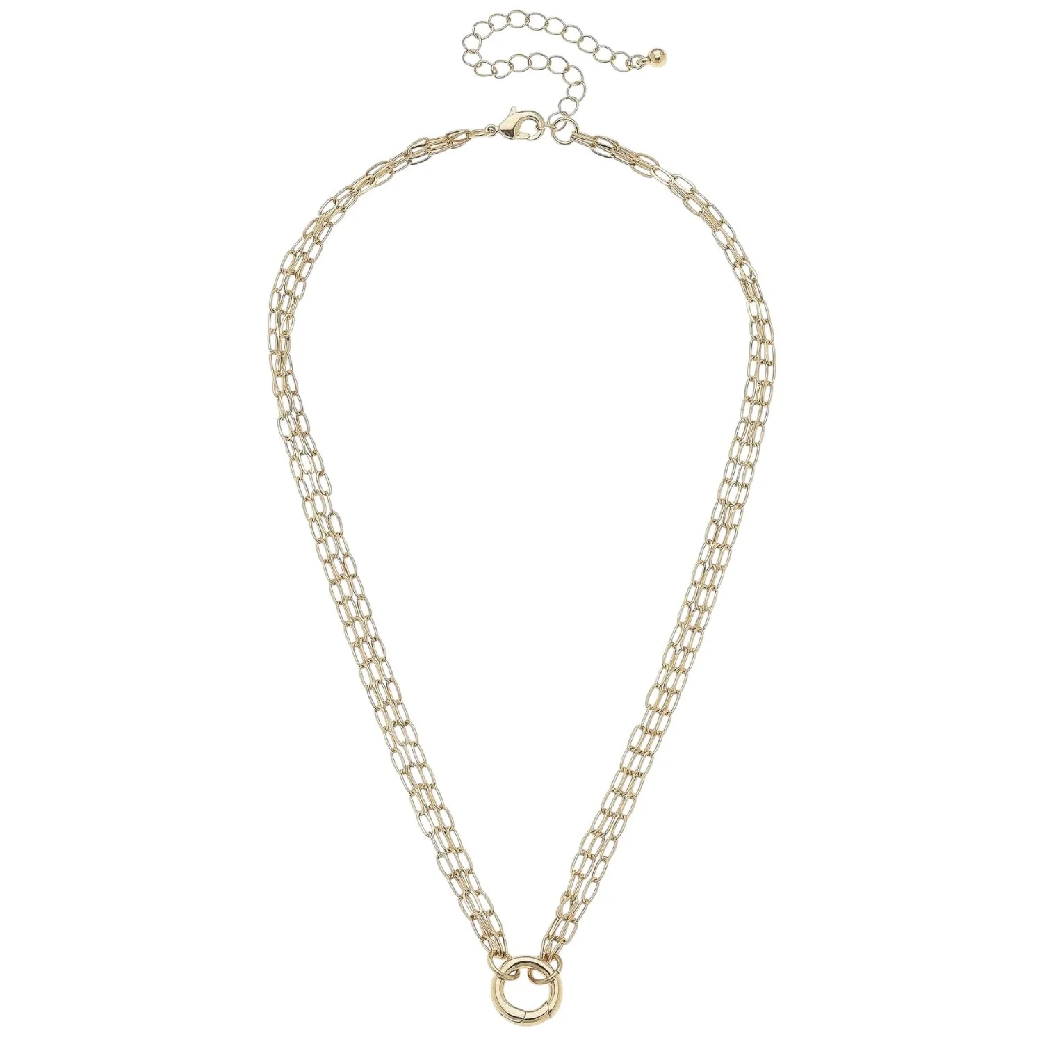 Celia 3-Row Dainty Charm Necklace