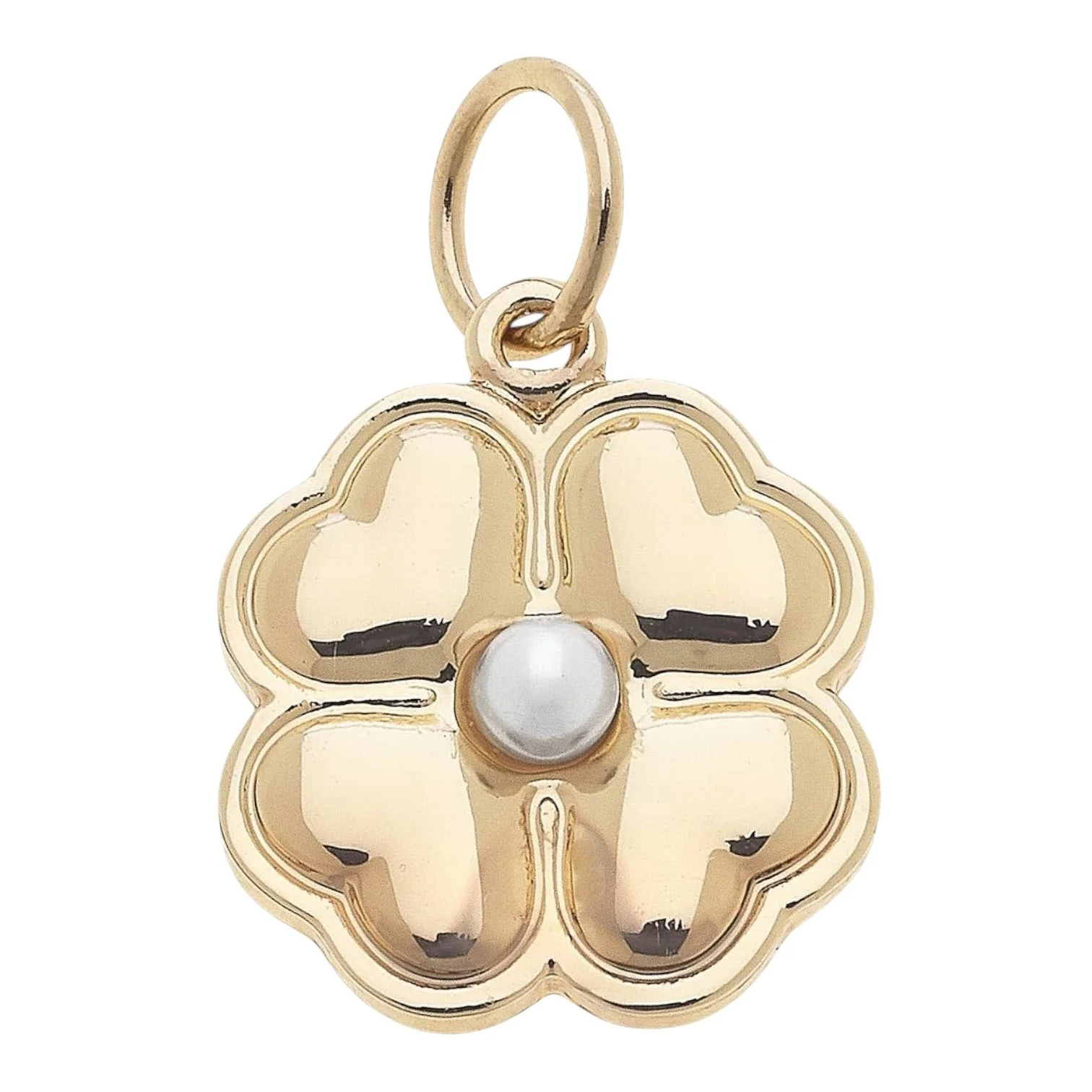 Heart Shaped Clover Charm