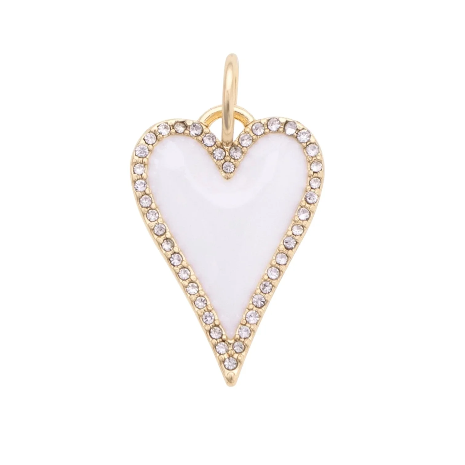 Stretched Pave Heart Charm