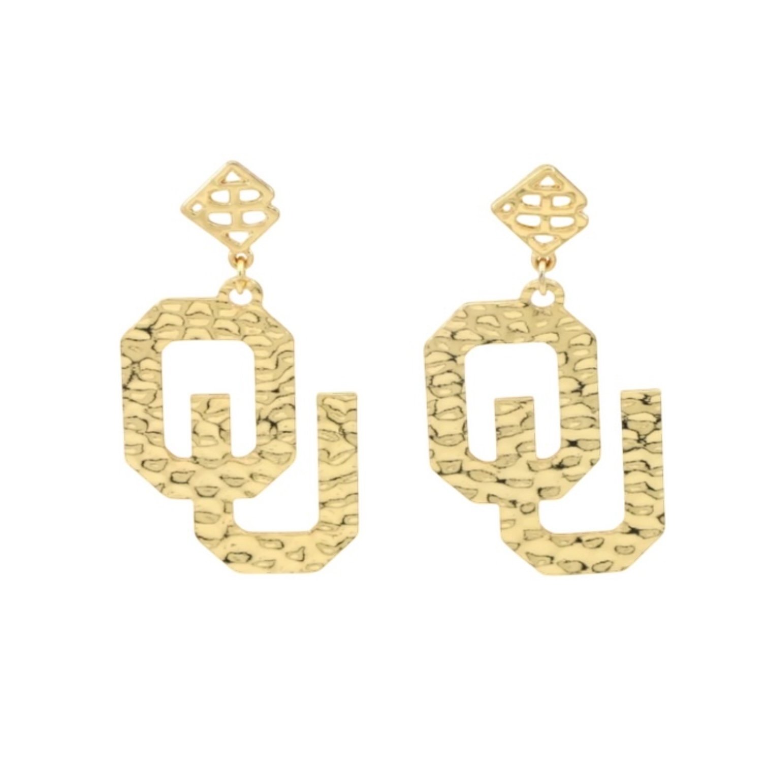 Gold & Silver OU Earrings