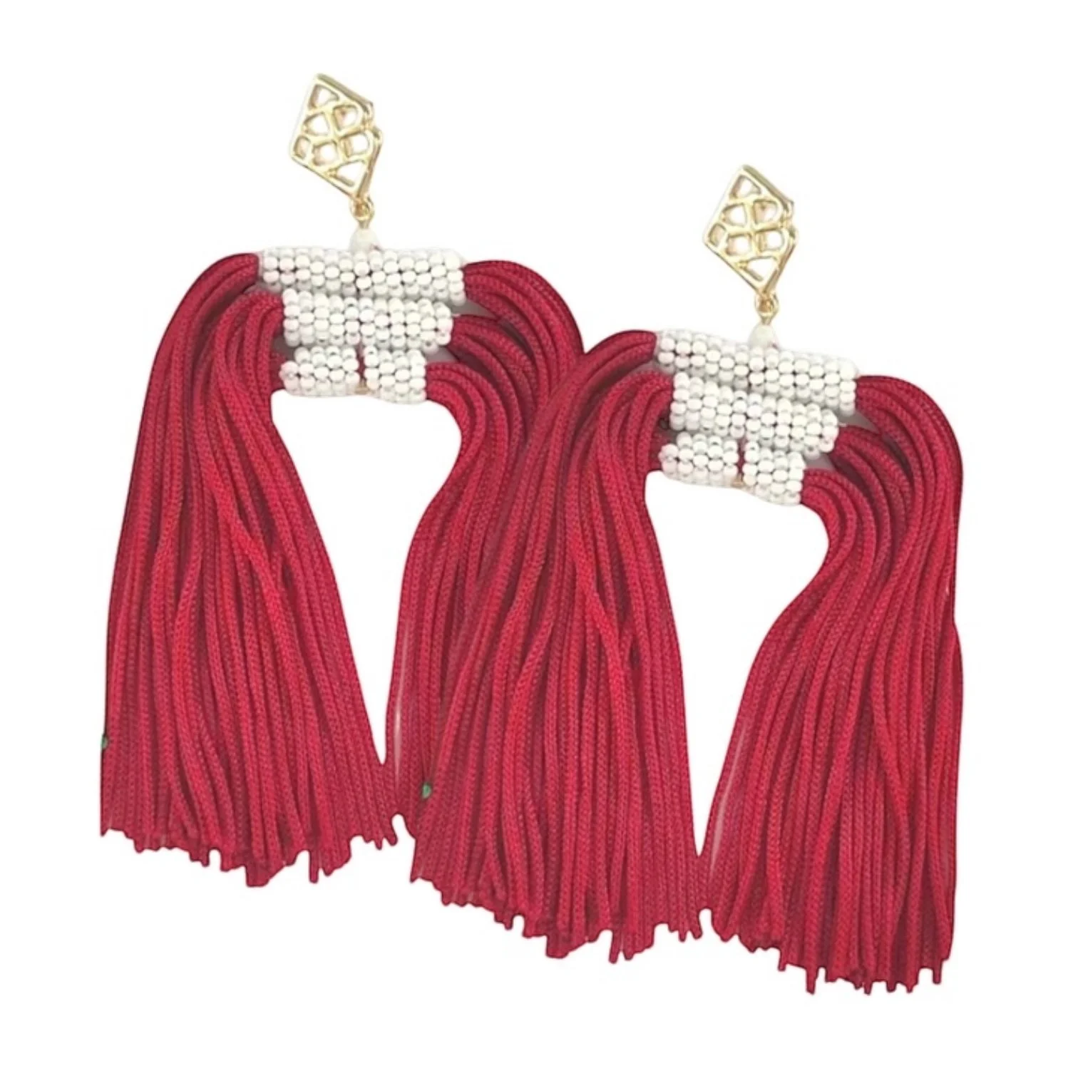 Color Block Tassel Earrings