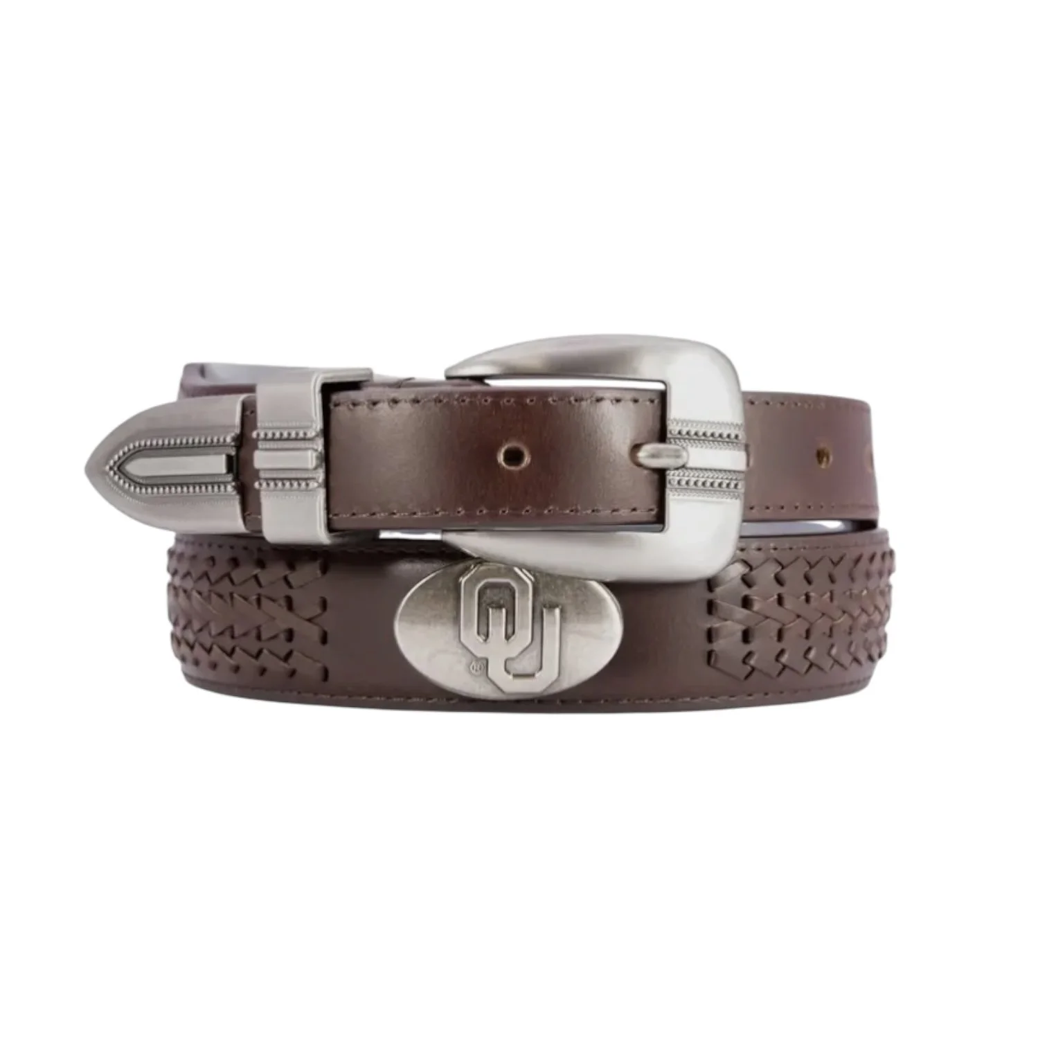 Braided Concho Leather Belt