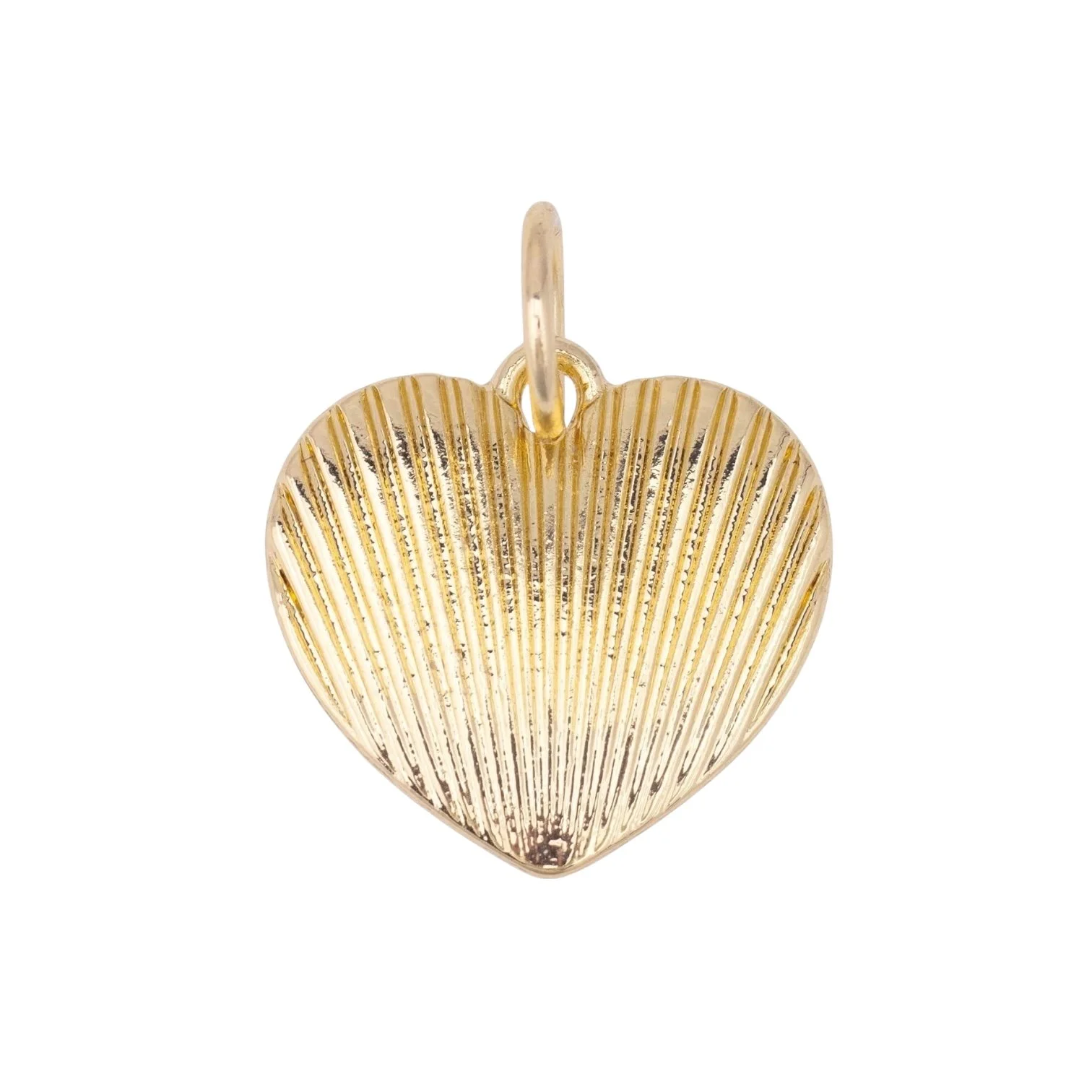 Ribbed Heart Charm
