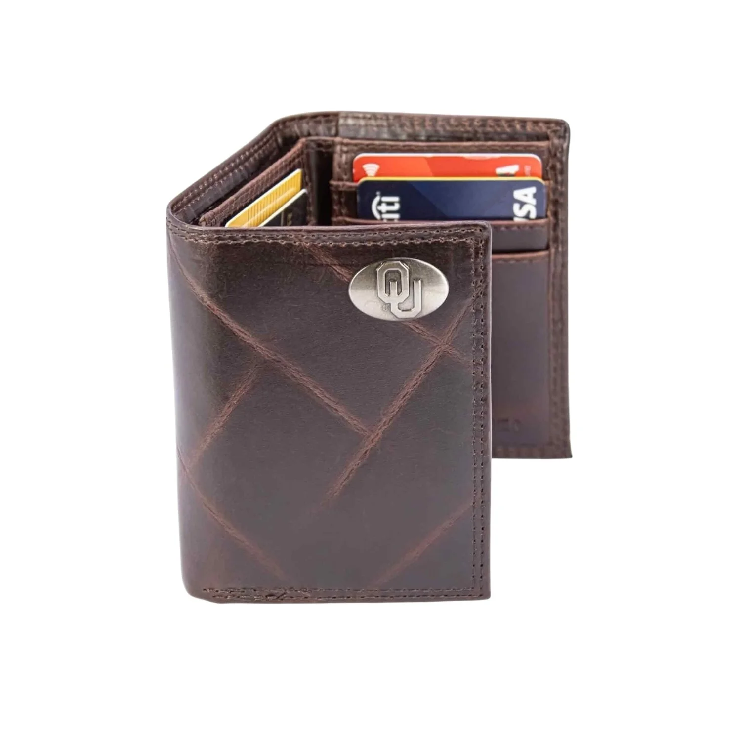 Trifold Wrinkle Brown Wallet