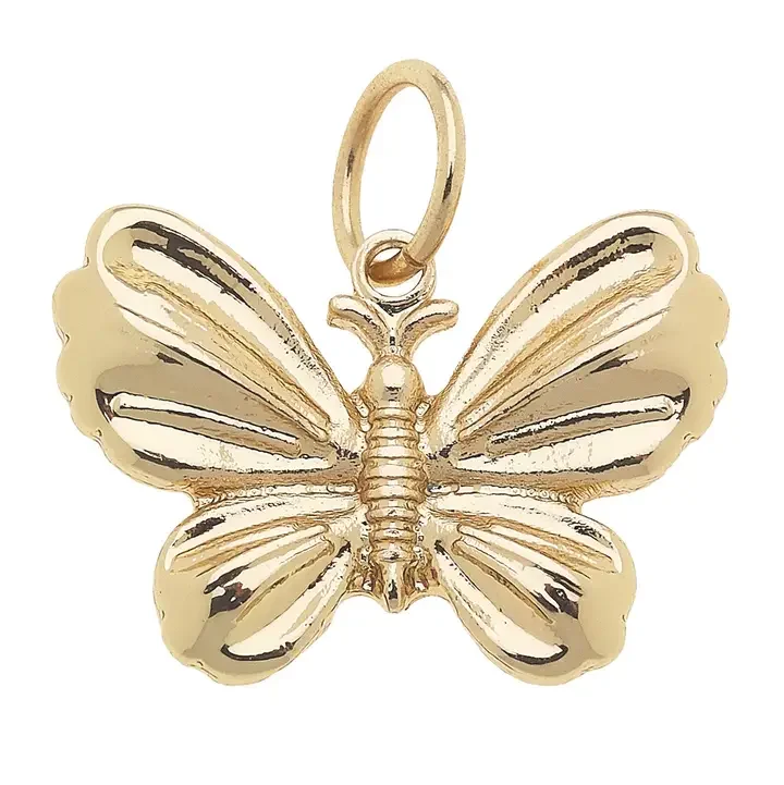 Butterfly Charm in Shiny Gold