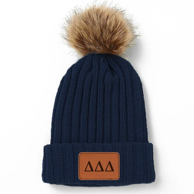 Fluffy Pompom Beanie