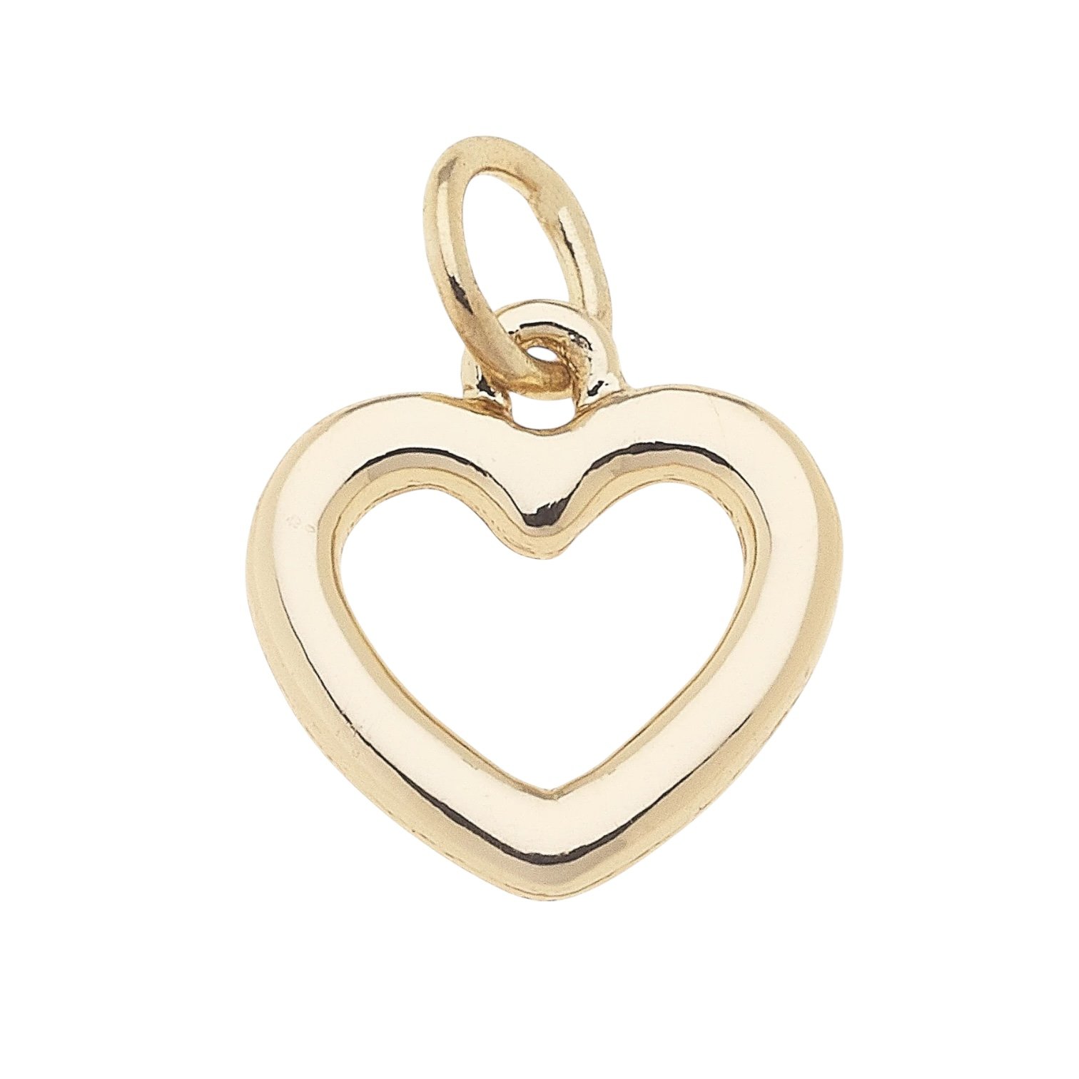 Shiny Open Heart Charm