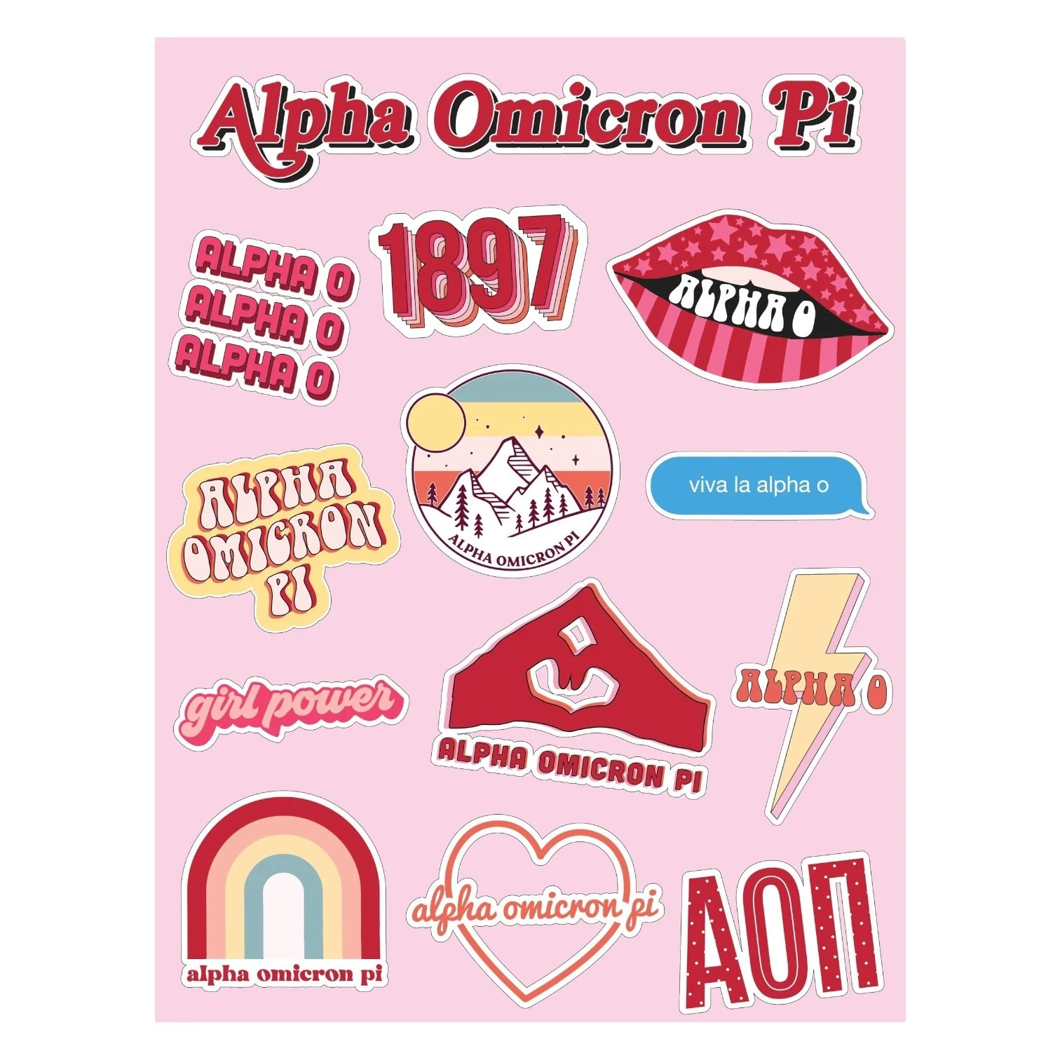 Sorority Girl Power Stickers