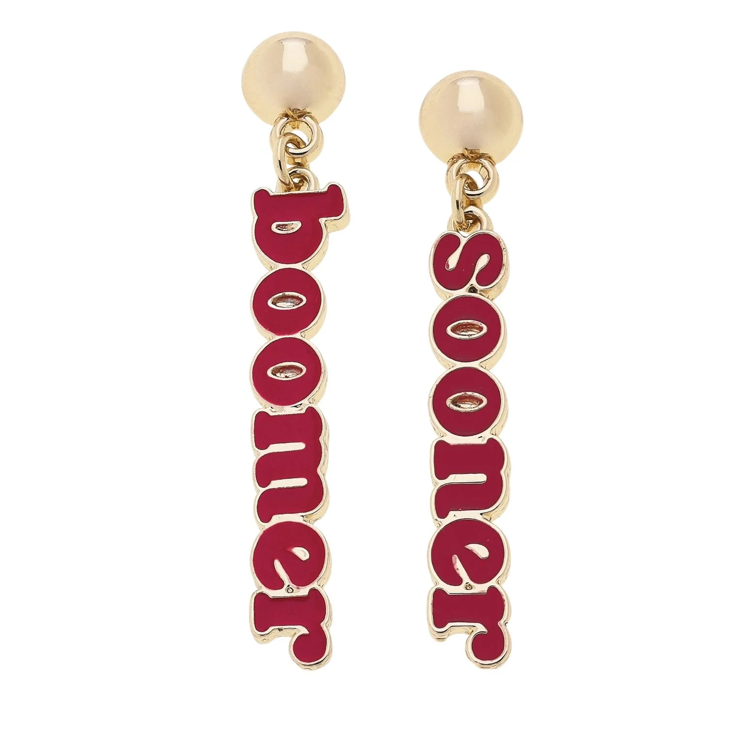 Sooners Slogan Earrings