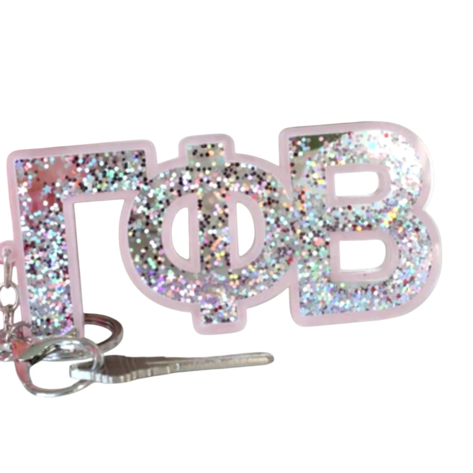 Sorority Glitter Keychain
