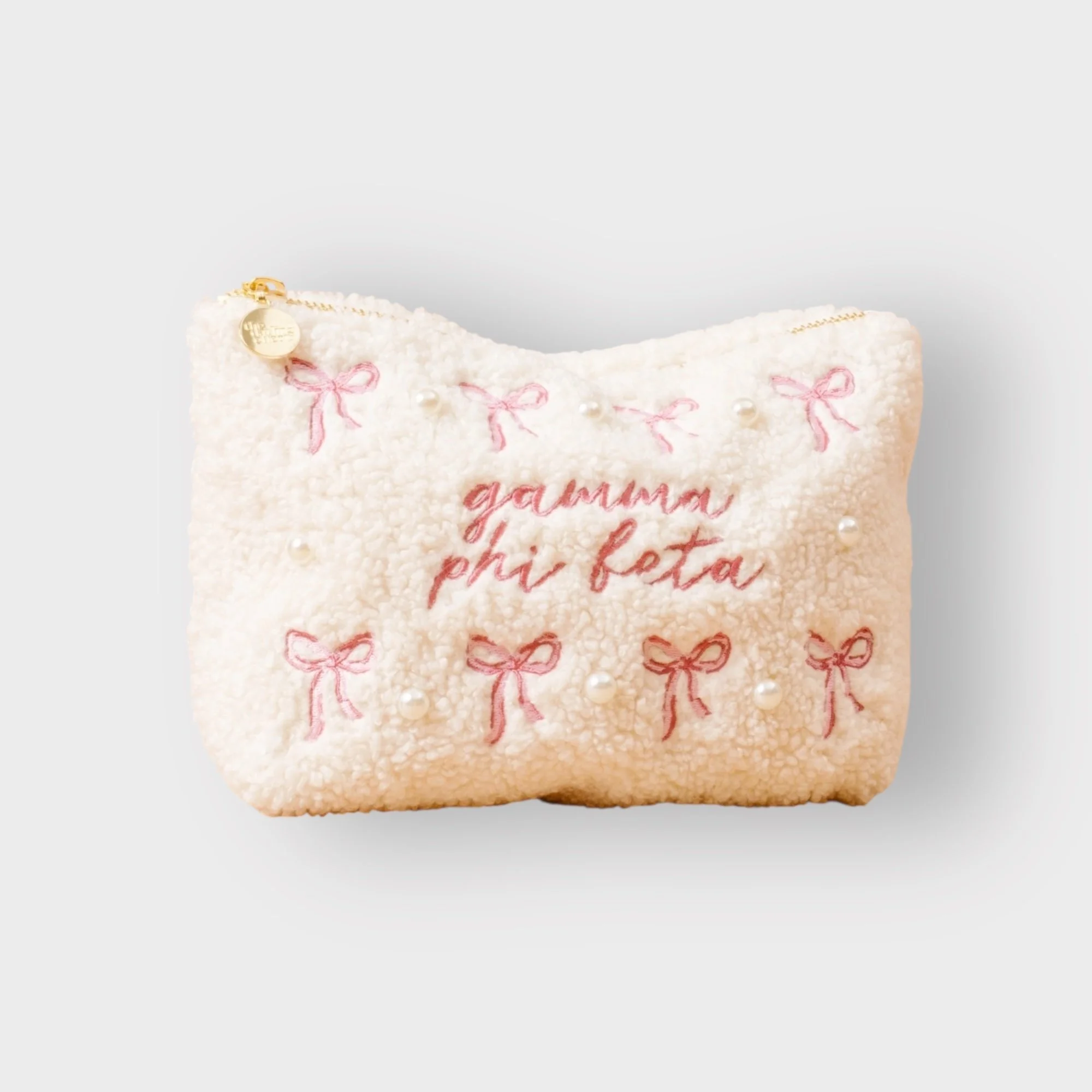 Sorority Bows & Pearls Teddy Pouch