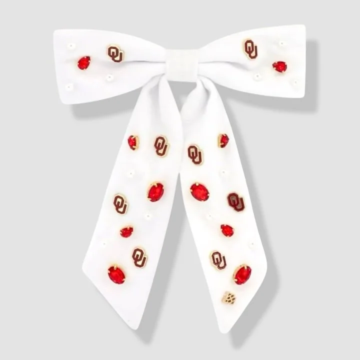 White OU Barrette