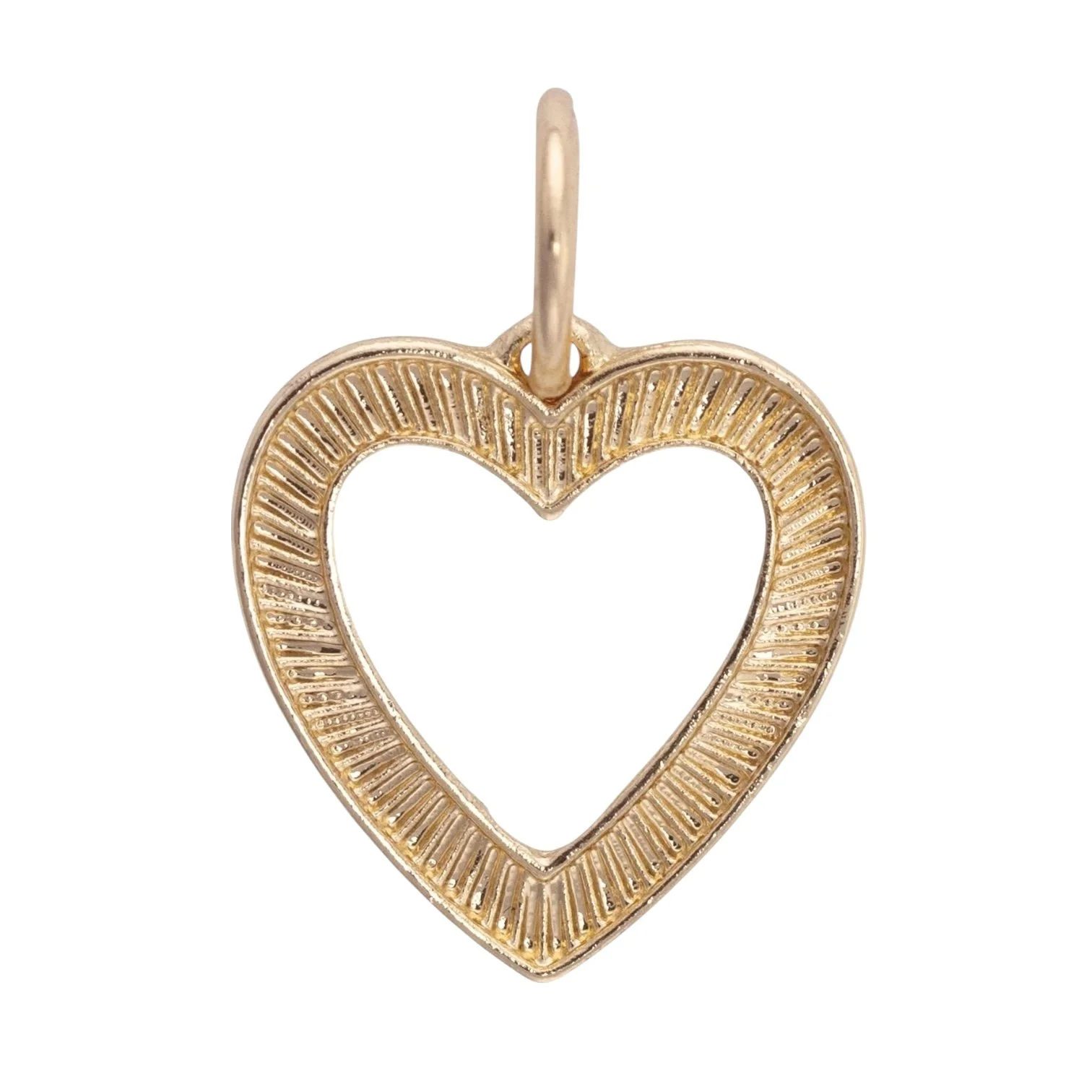 Fluted Open Heart Charm
