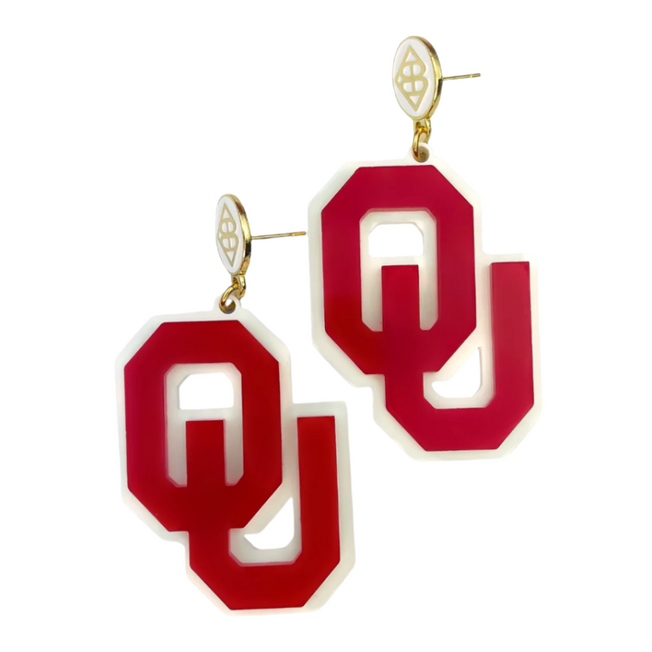 Crimson & White OU Earrings
