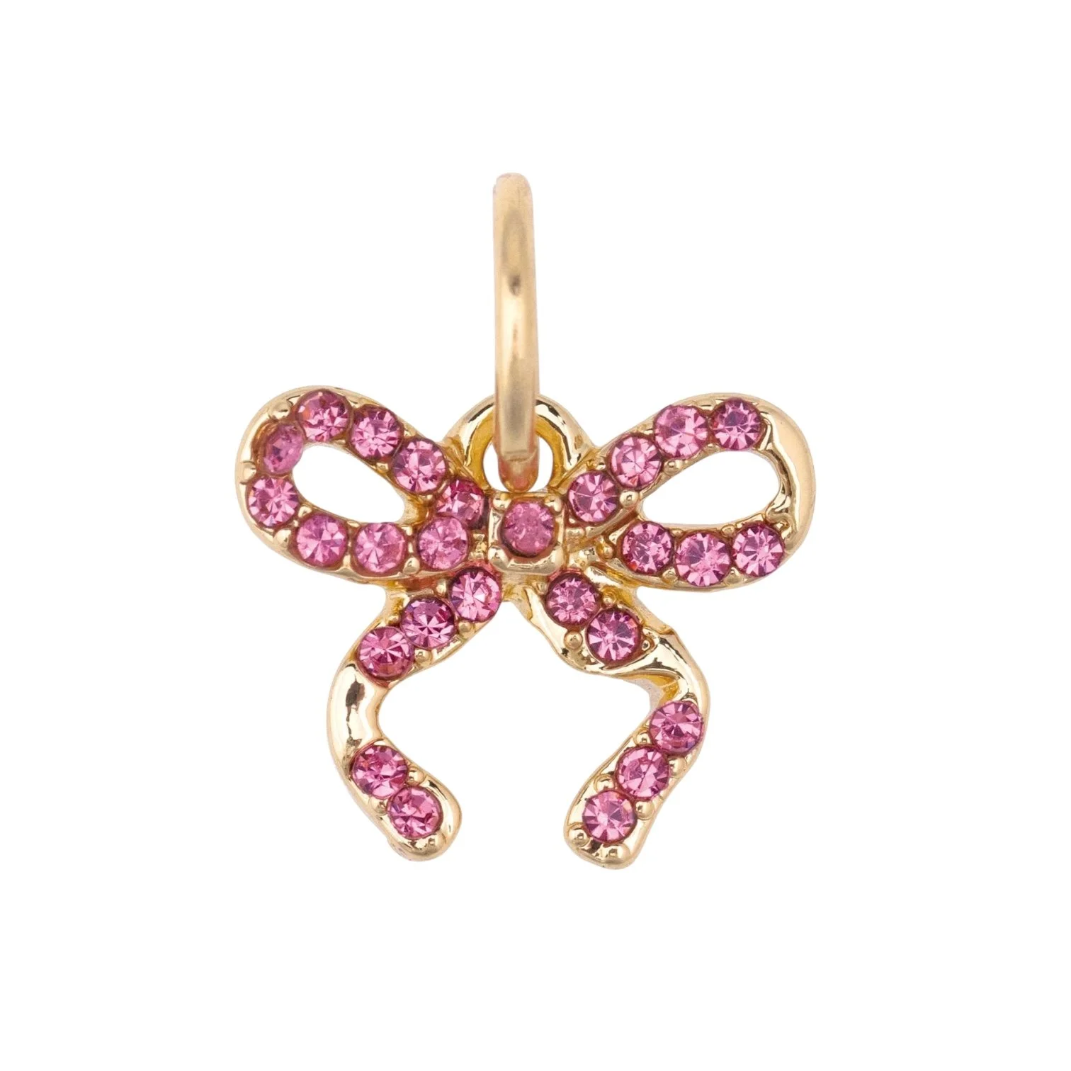 Pave Pink Bow Charm