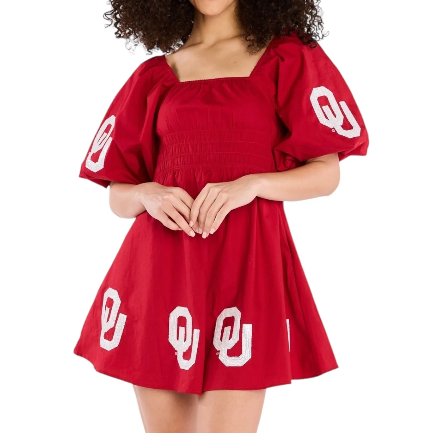 Puff Sleeve & Bow Dress