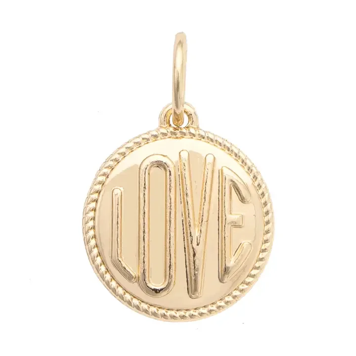Circle of Love Charm in Shiny Gold