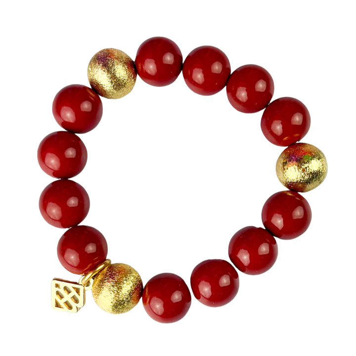 Crimson Beaded Bracelet