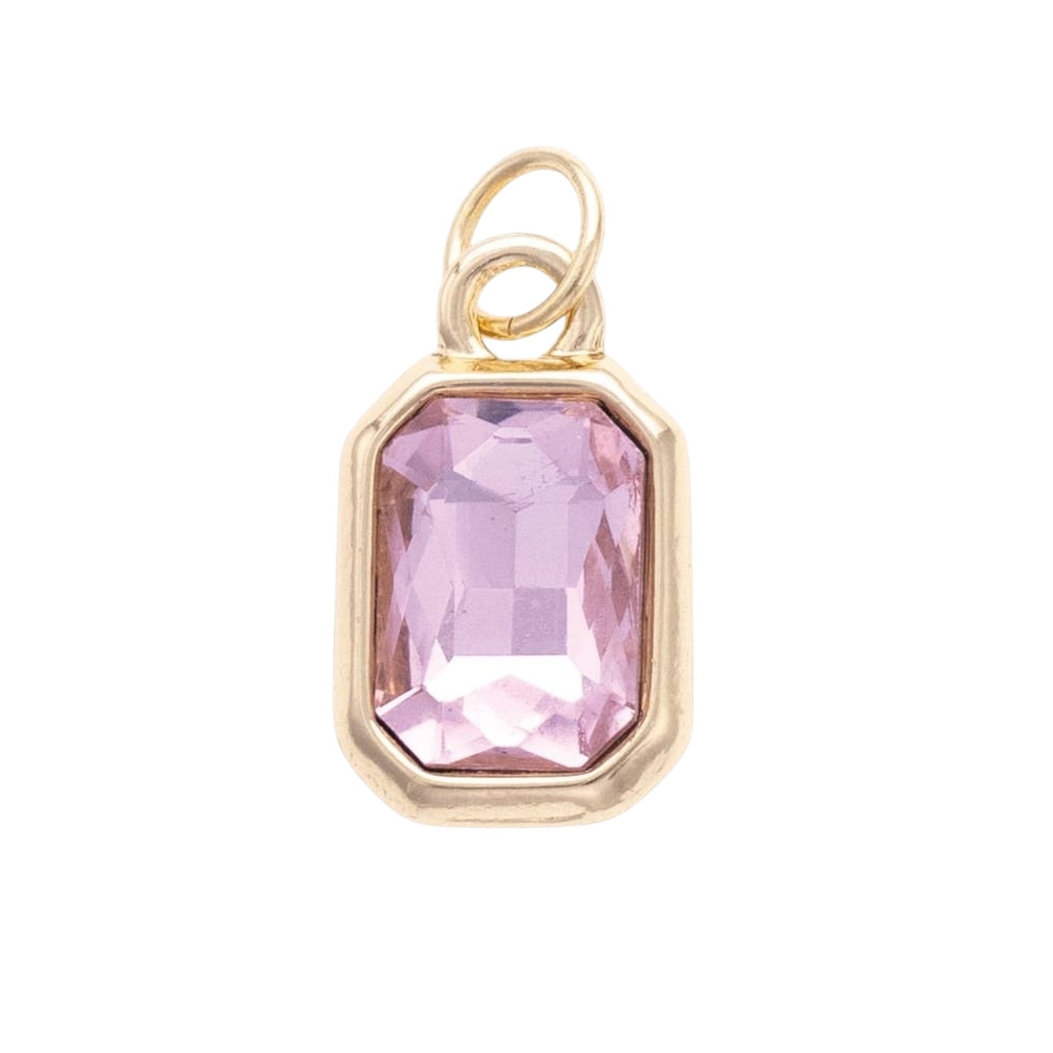Emerald Cut Rhinestone Charm
