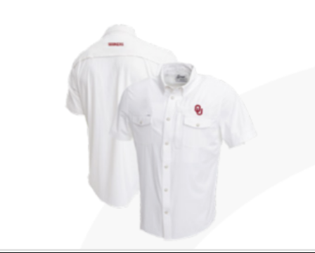 White OU Pearl Snap Shirt