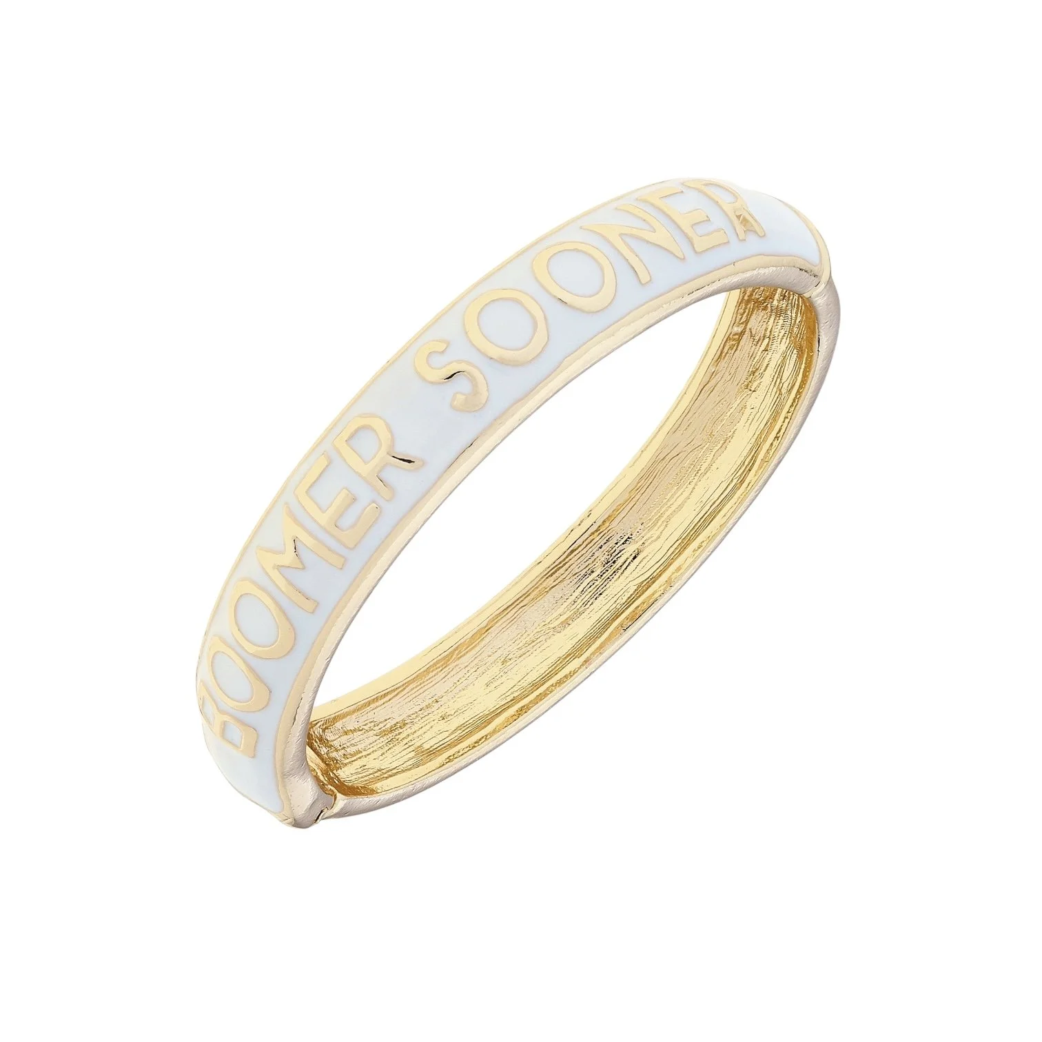 Sculpted Enamel Hinge Bangle