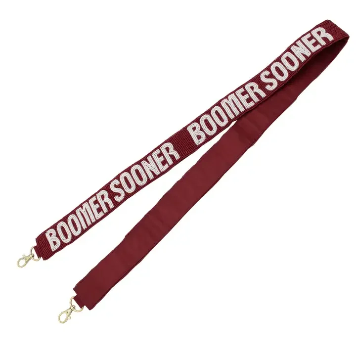 Boomer Sooner Beaded Purse Strap