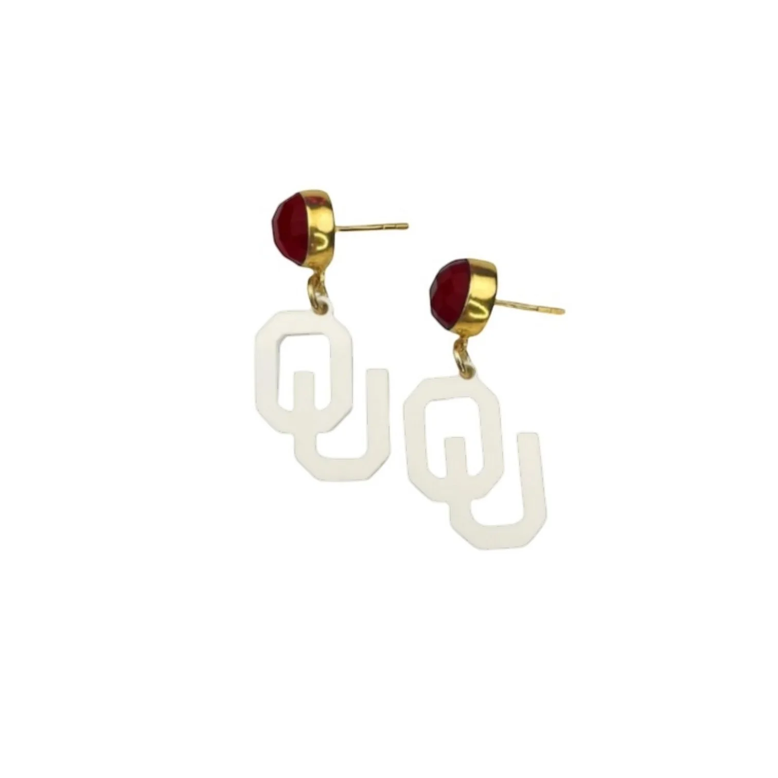 Mini White Earrings