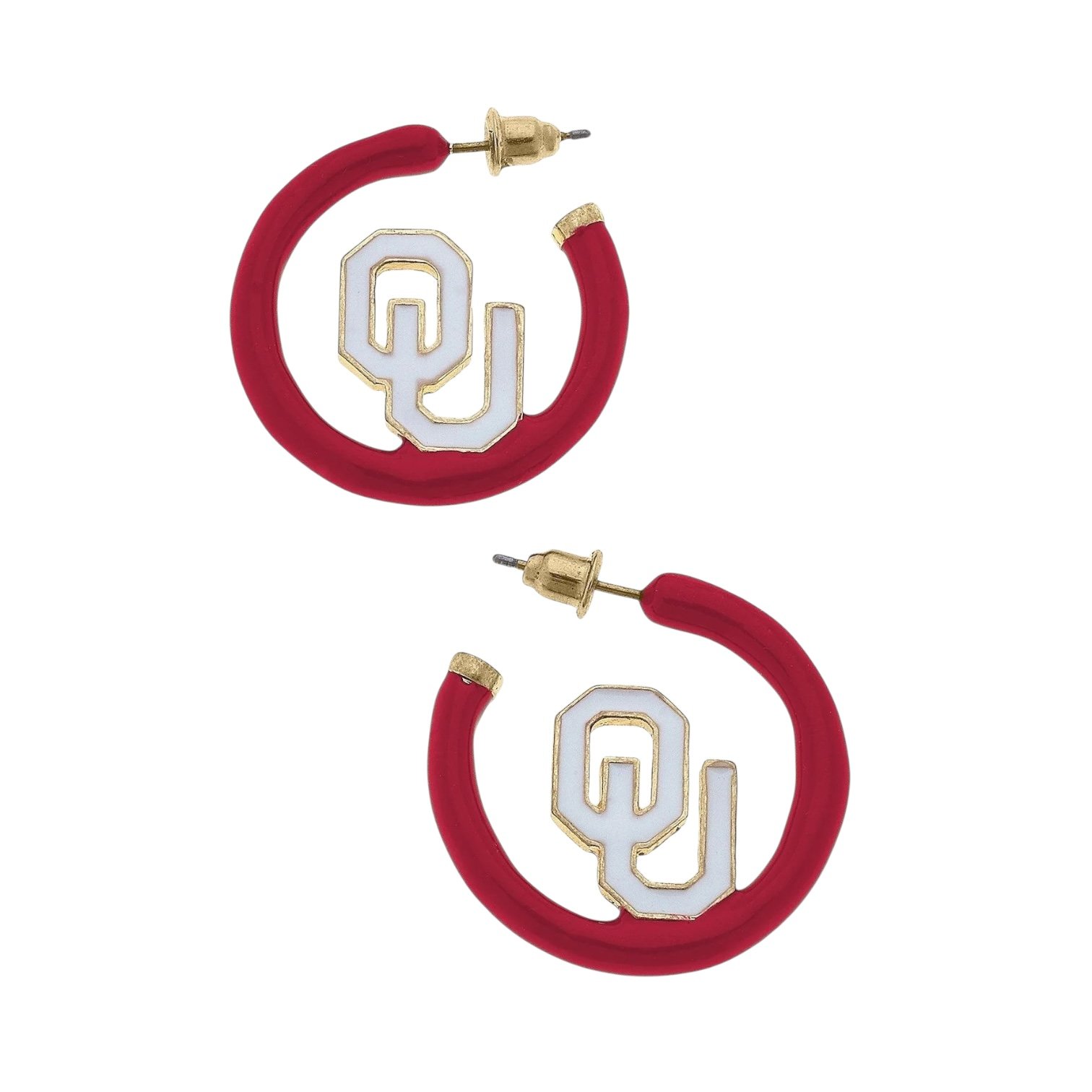 OU Enamel Earrings