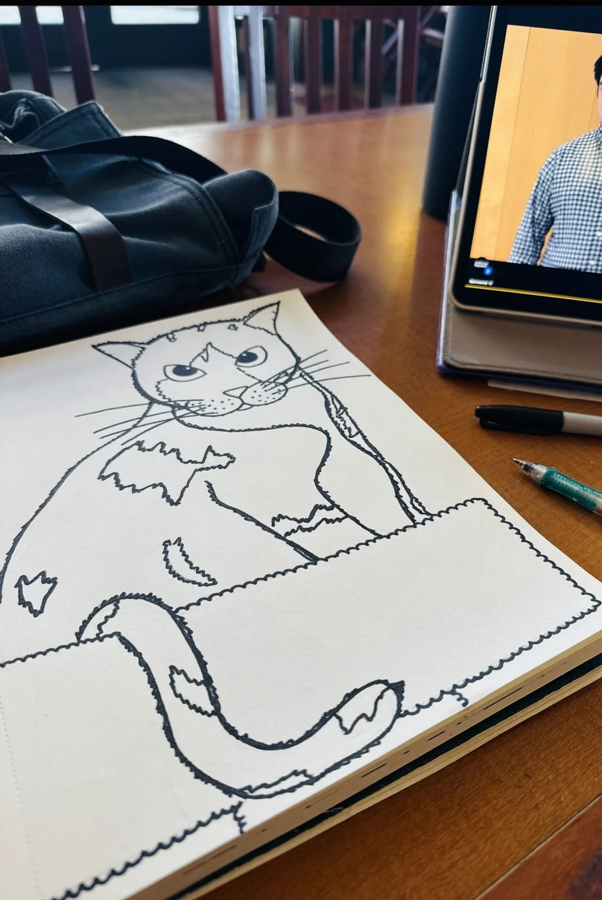 A star among the Echoes collection, Crumbls The Calico Cat, featured in Honey Bear's ART Gallery, drawn by Jesus Fidel Avila III.