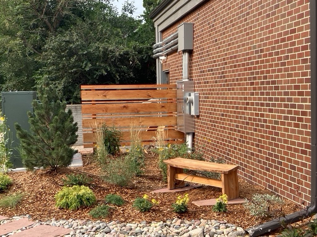English Gardens is happy to discuss commercial landscape jobs in addition to residential work.  This is the Sioux Falls Coop Groccery.  Landscaping was completed for the outdoor dining area and the neighborhood.  Lots of compliments.