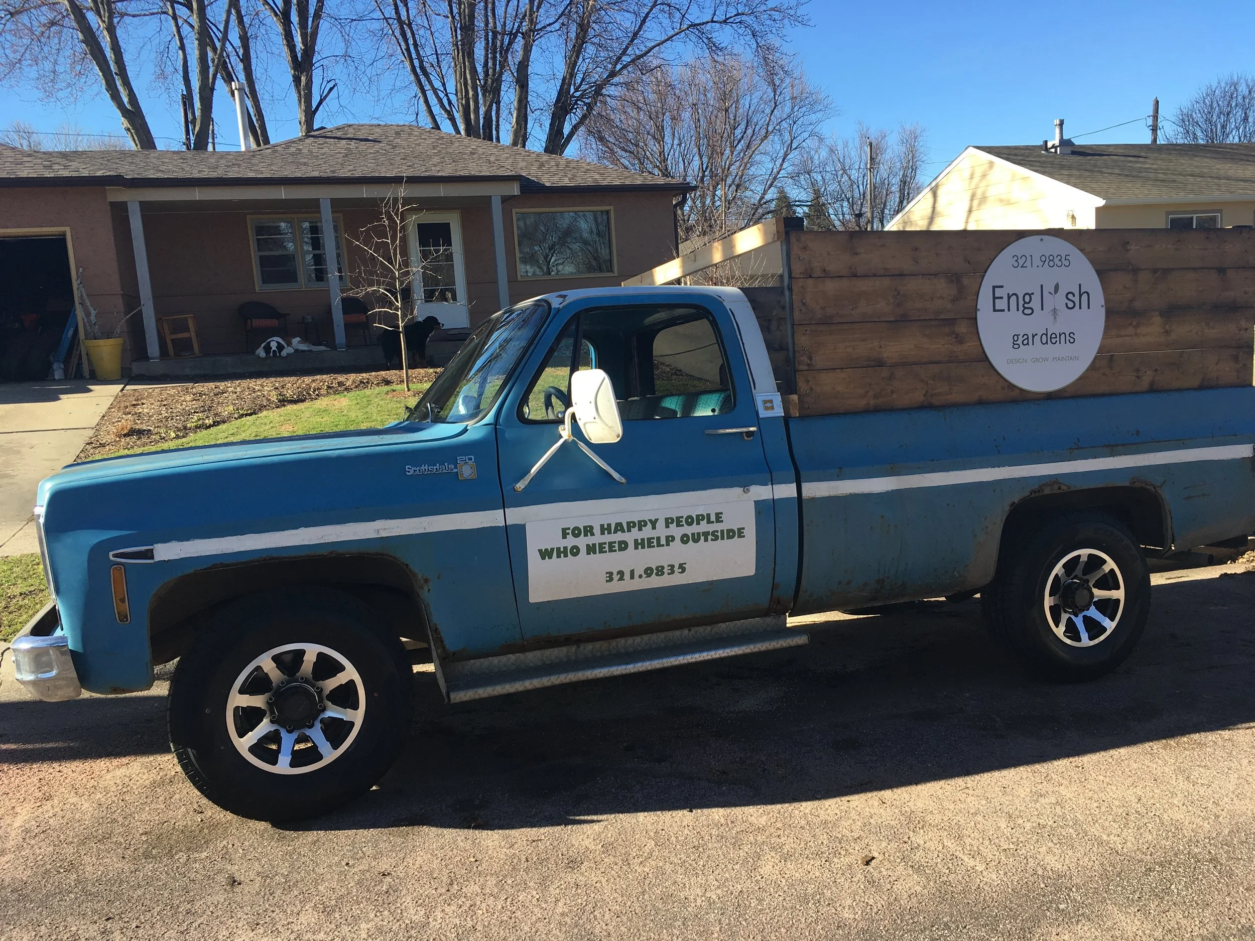 Diane is our real workhorse.  A dependable 1975 Chevy Scottsdale C-20