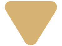 A beige triangle with rounded corners on a black background.